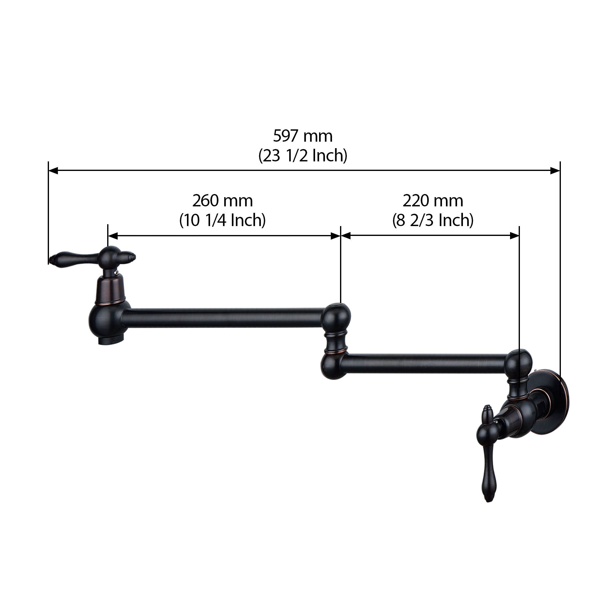 Modern Design Pot Filler Faucet Wall Mount Kitchen Sink Faucet Folding Stretchable