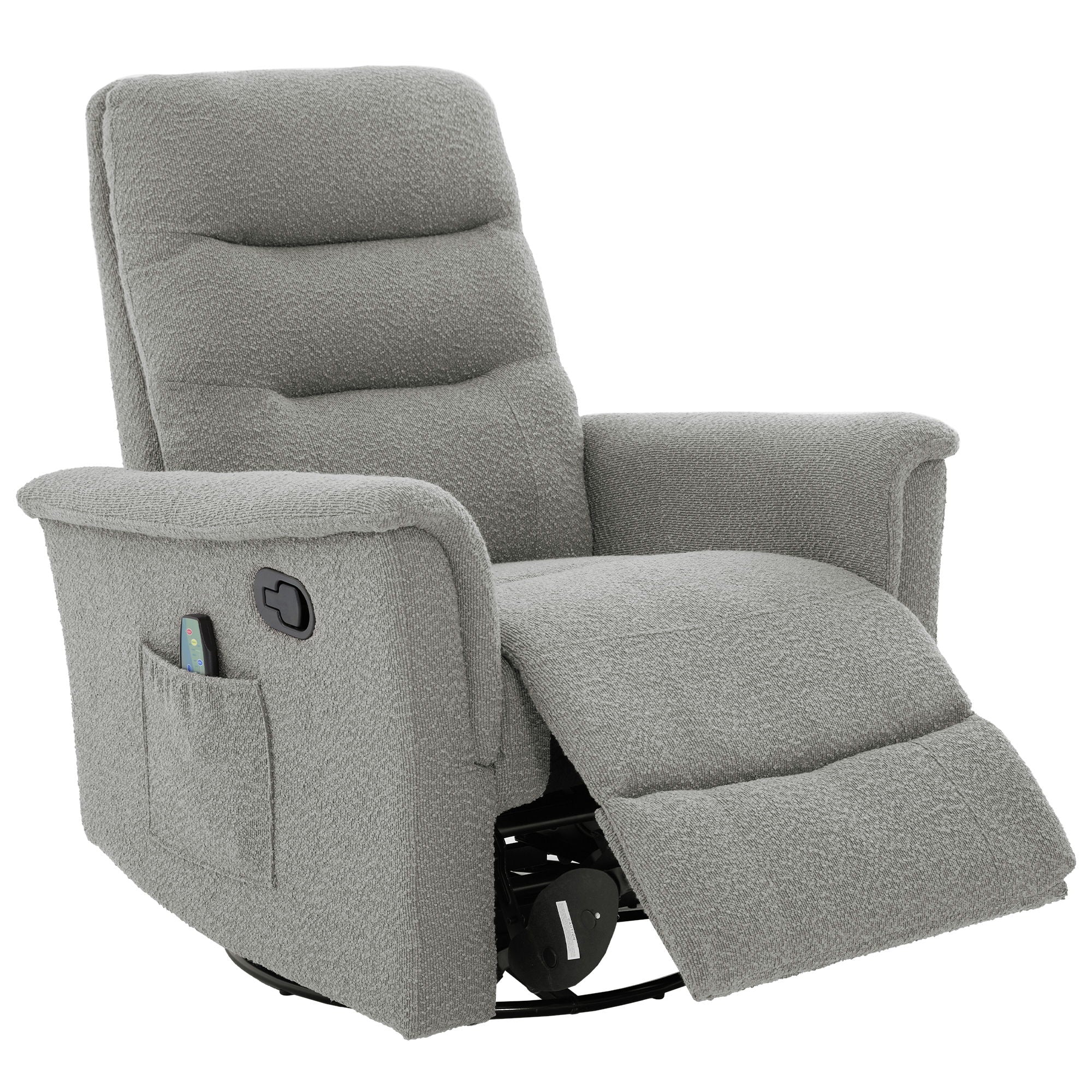 Manual Recliner Chair With 8 Point Massage And Swivel Function