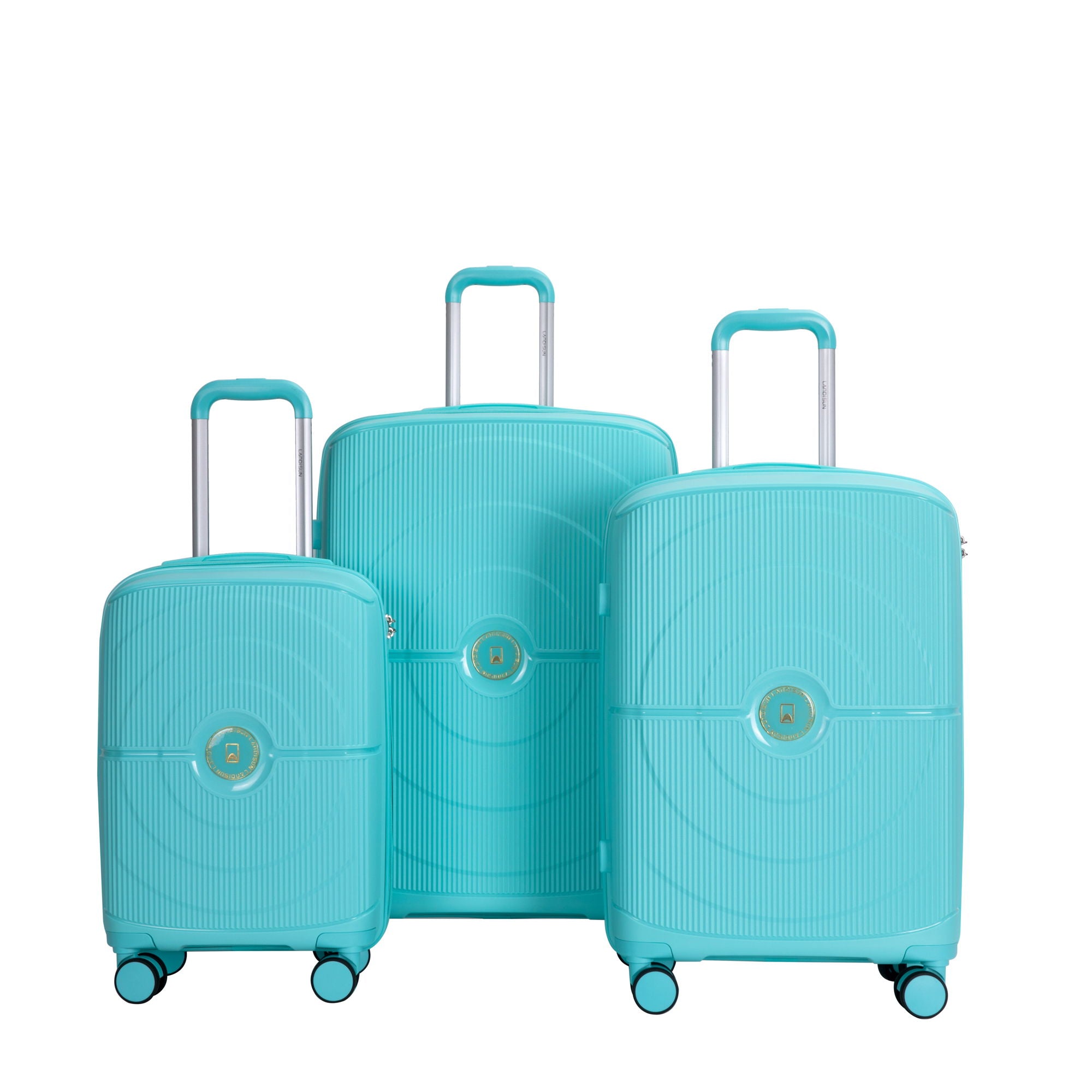 3 Piece Set Expandable Hardshell Suitcase Double Spinner Wheels