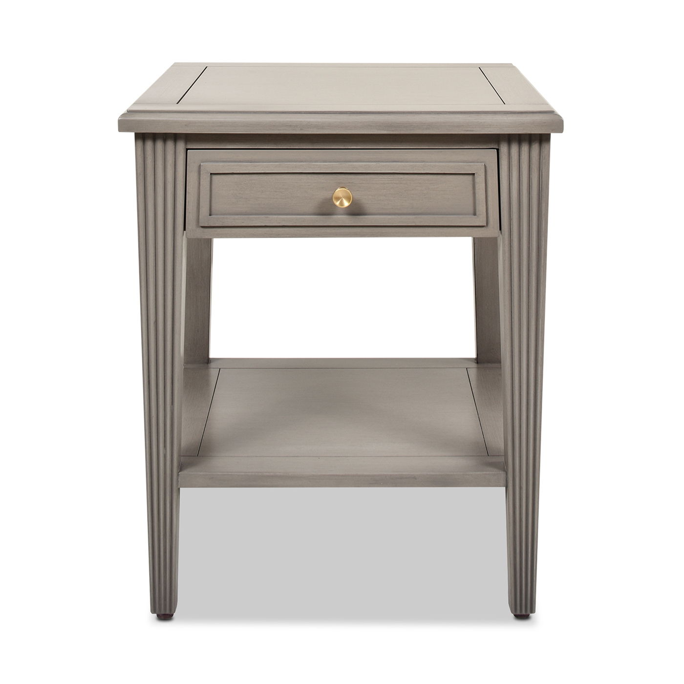 Dauphin - Storage Shelf Side Table - Gray Cashmere - Best Buy Furniture