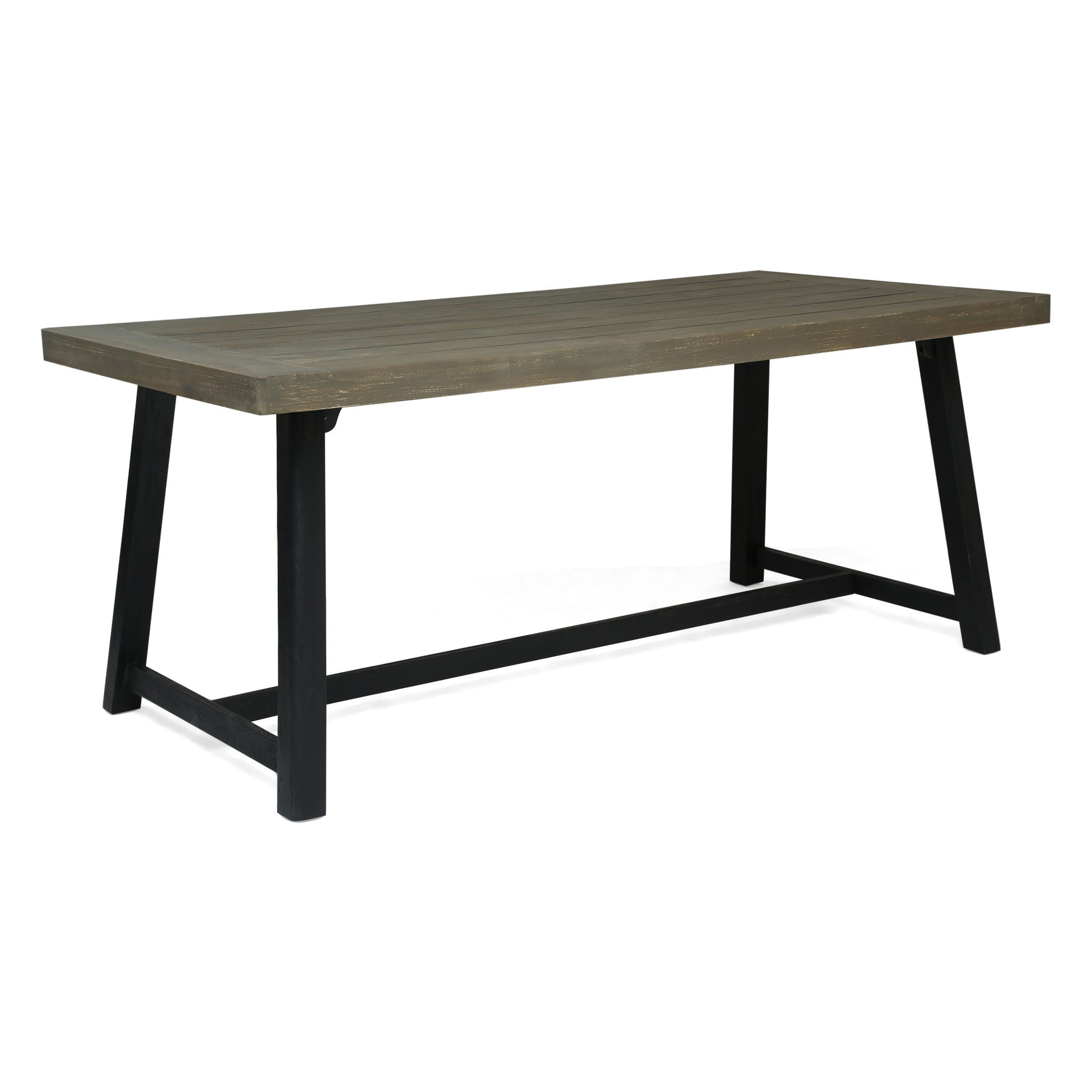 7 Pieces Modern Outdoor Dining Set With Acacia Wood Table And Chairs