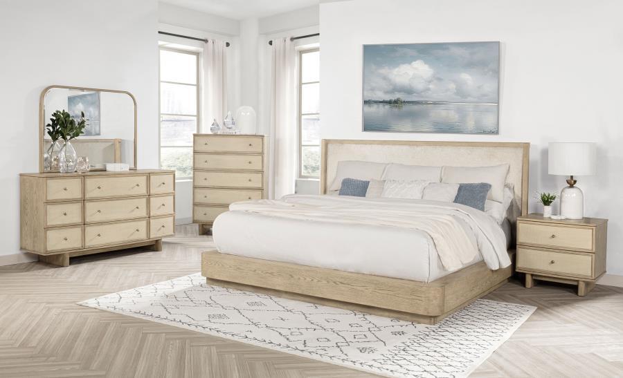Kailani - 5-Drawer Bedroom Chest Of Drawers - Beige Oak - Best Buy Furniture