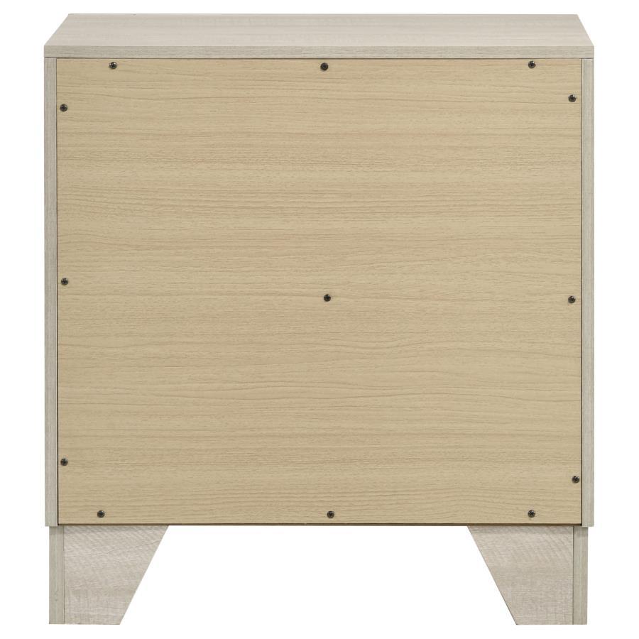 Trenton - 2-Drawer Nightstand Bedside Table - Rustic Cream