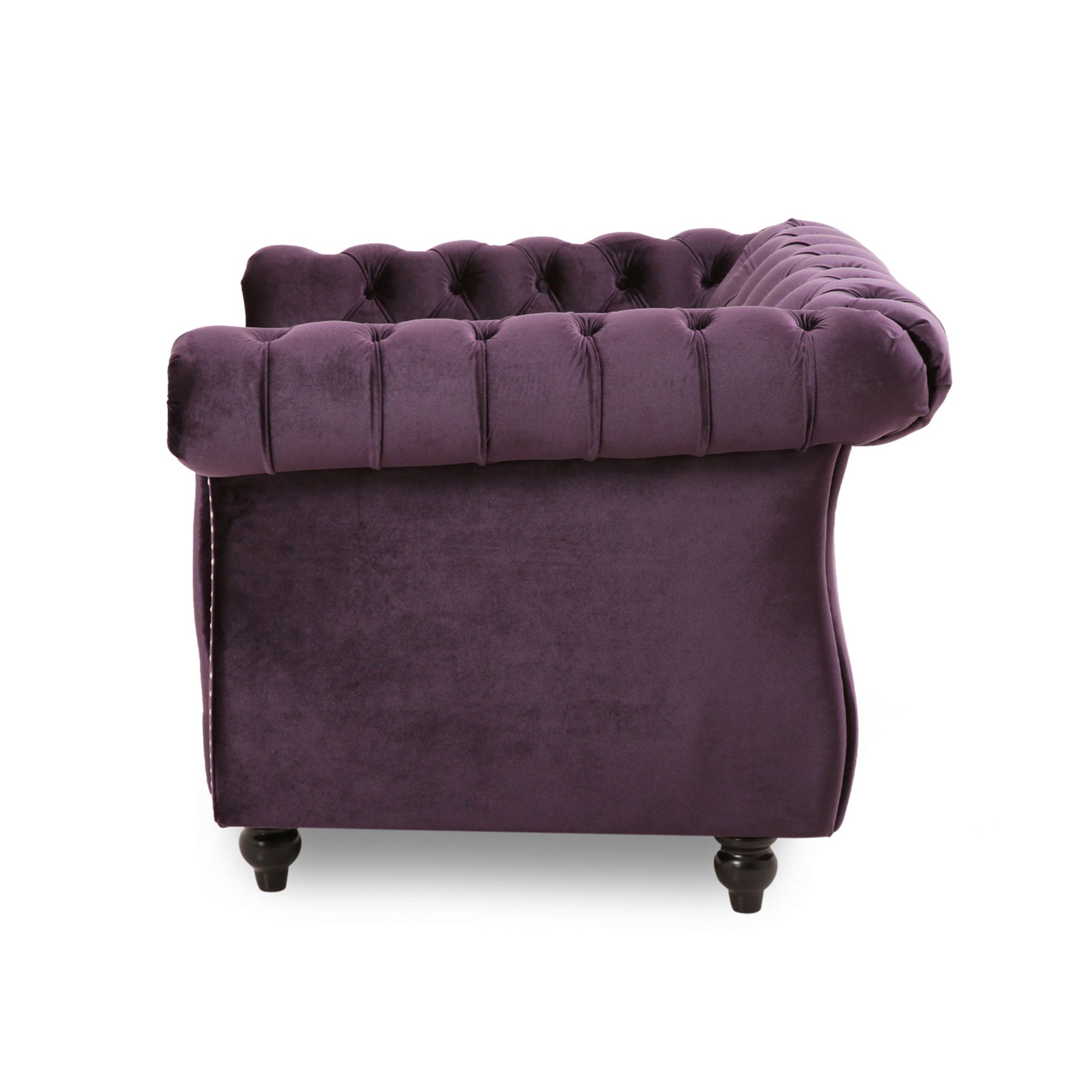 Nexuson - Upholstered Chesterfield Chair With Deep Tufted And Nailhead Trim