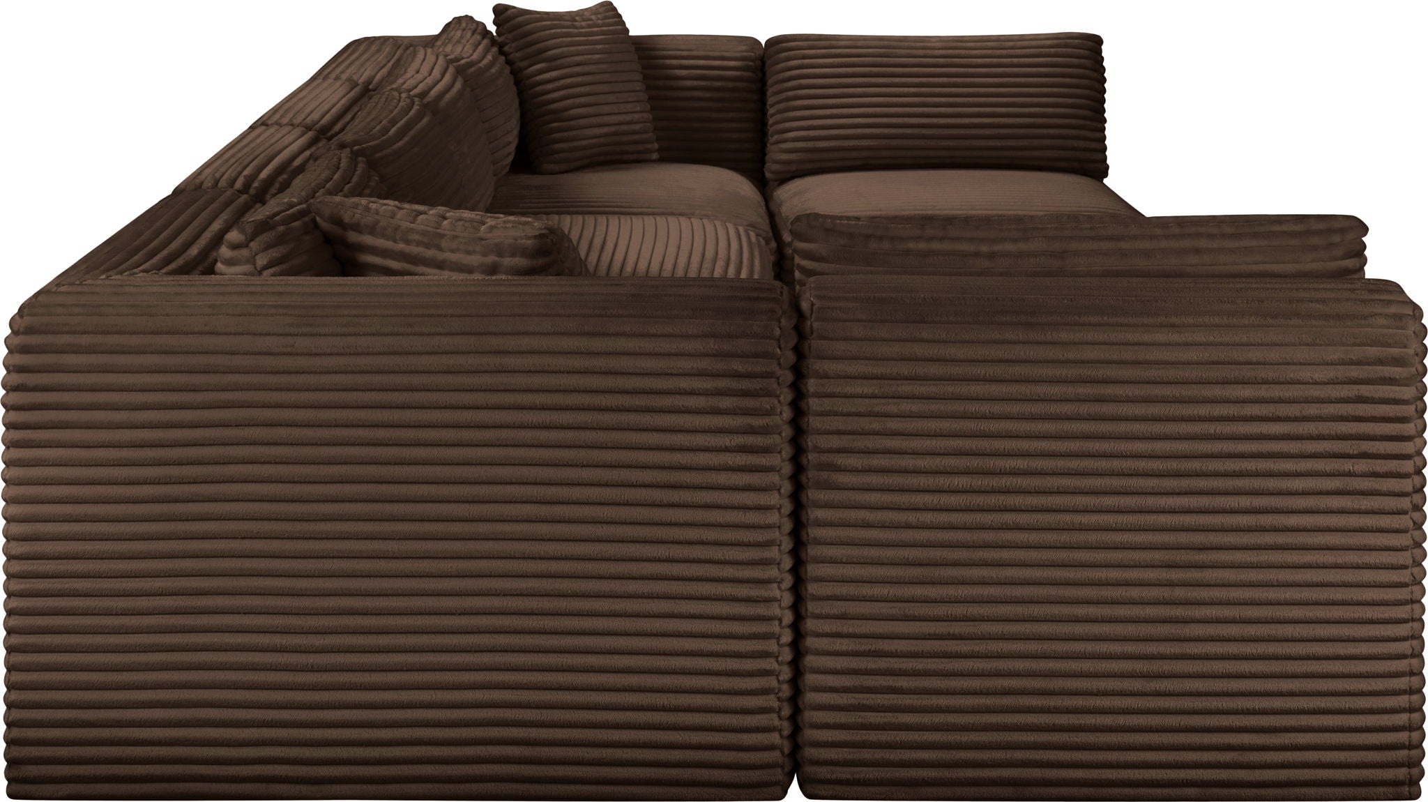 Shaggy - 6 Piece Modular U-Shaped Armless Sectional