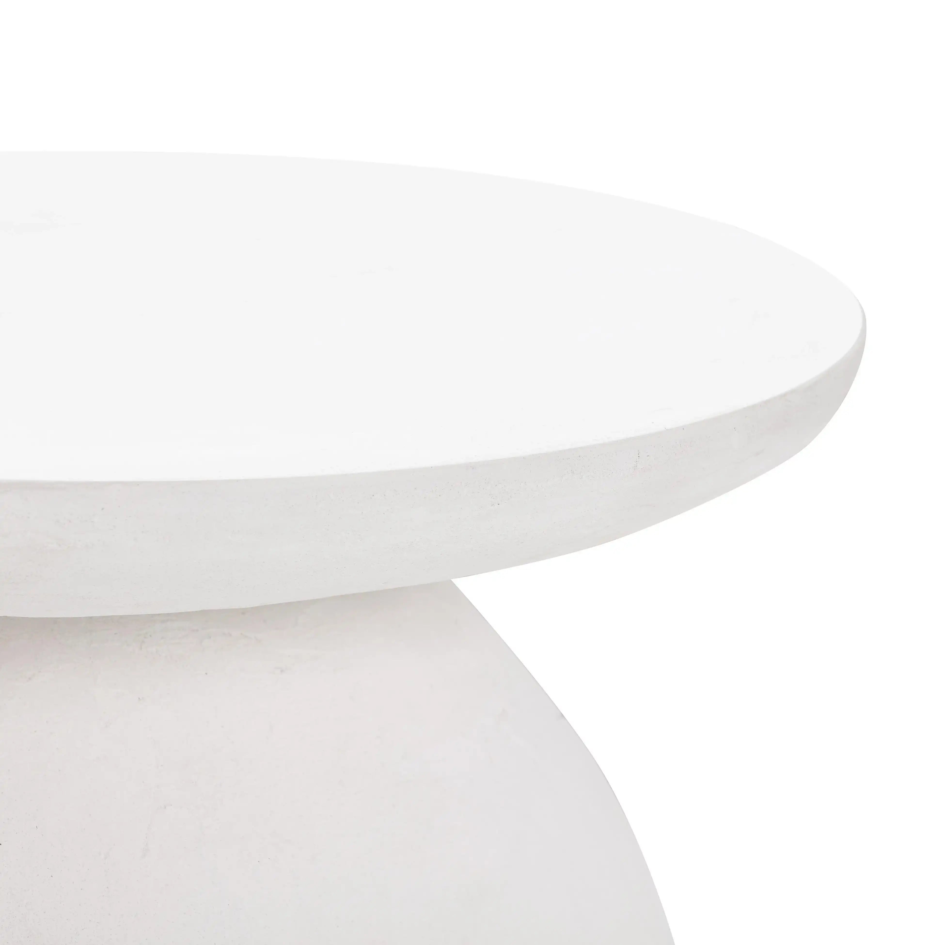 Aloe - Concrete Side Table - White