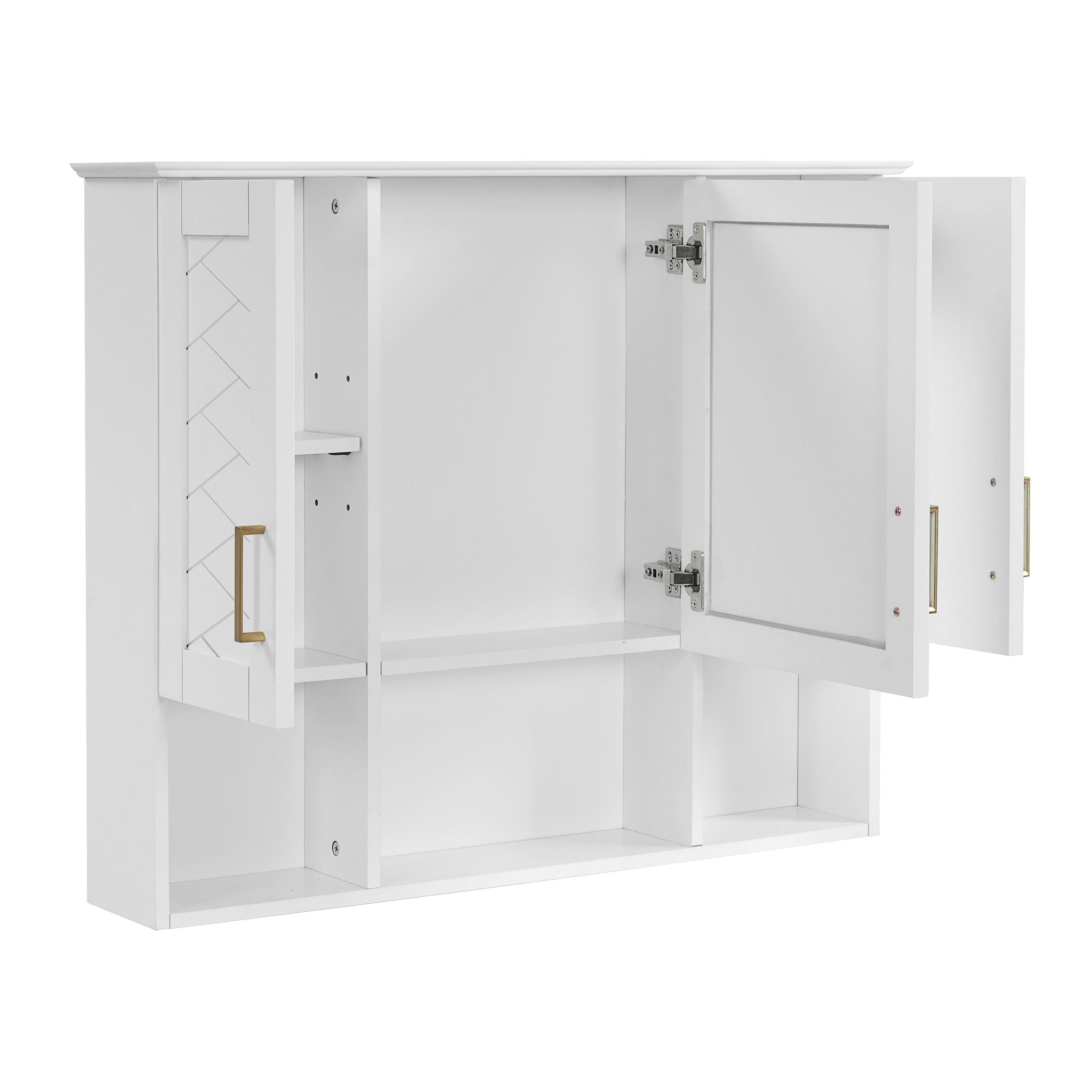 Modern Wall Mounted Medicine Cabinet With Adjustable Shelves, Soft Close Doors, High Define Mirror