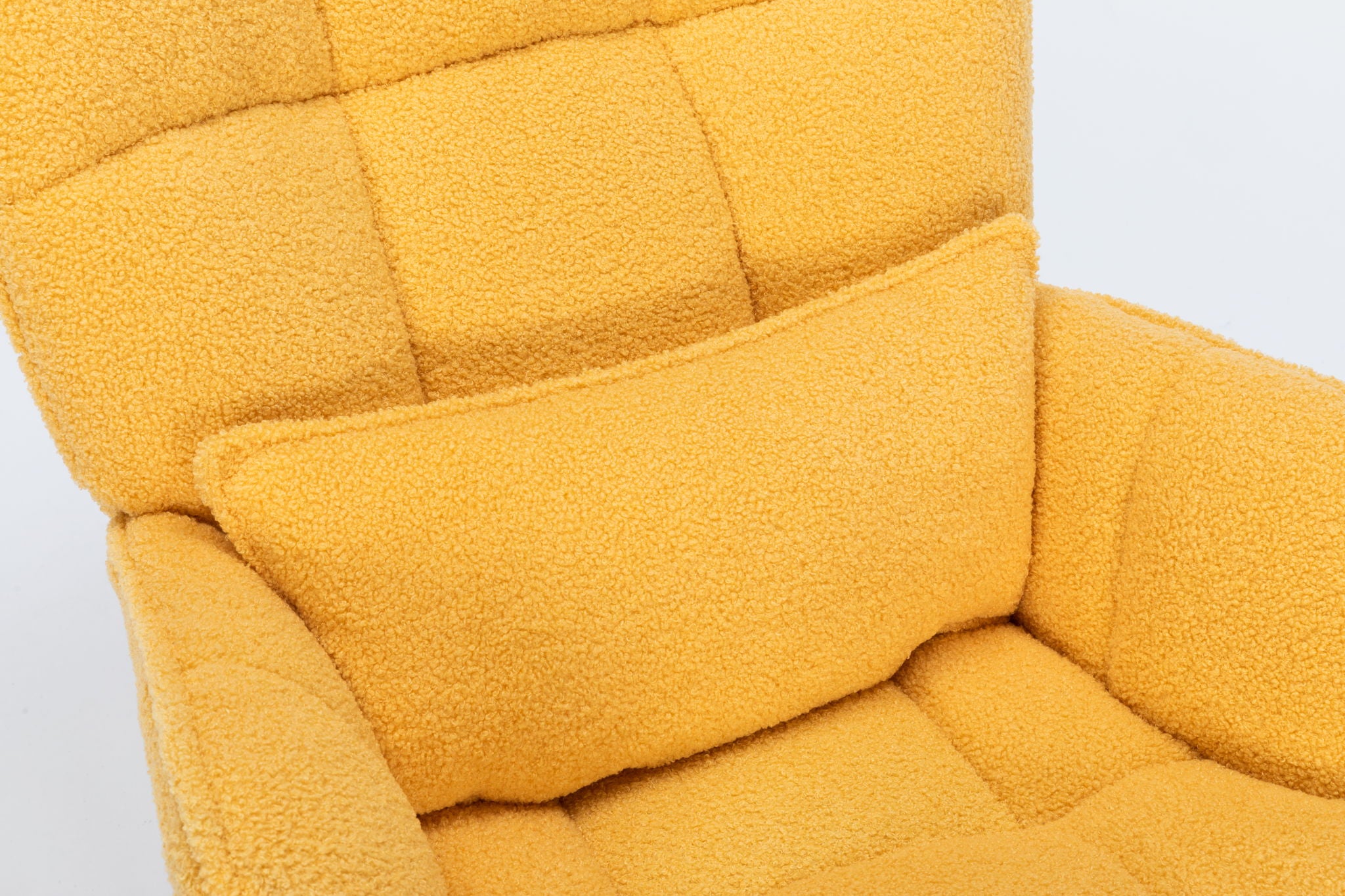 Rocking Chair Nursery, Teddy Upholstered Glider Rocker With High Backrest, Reading Chair Modern Rocking Accent Chairs Glider Recliner For Living Room - Yellow - Best Buy Furniture