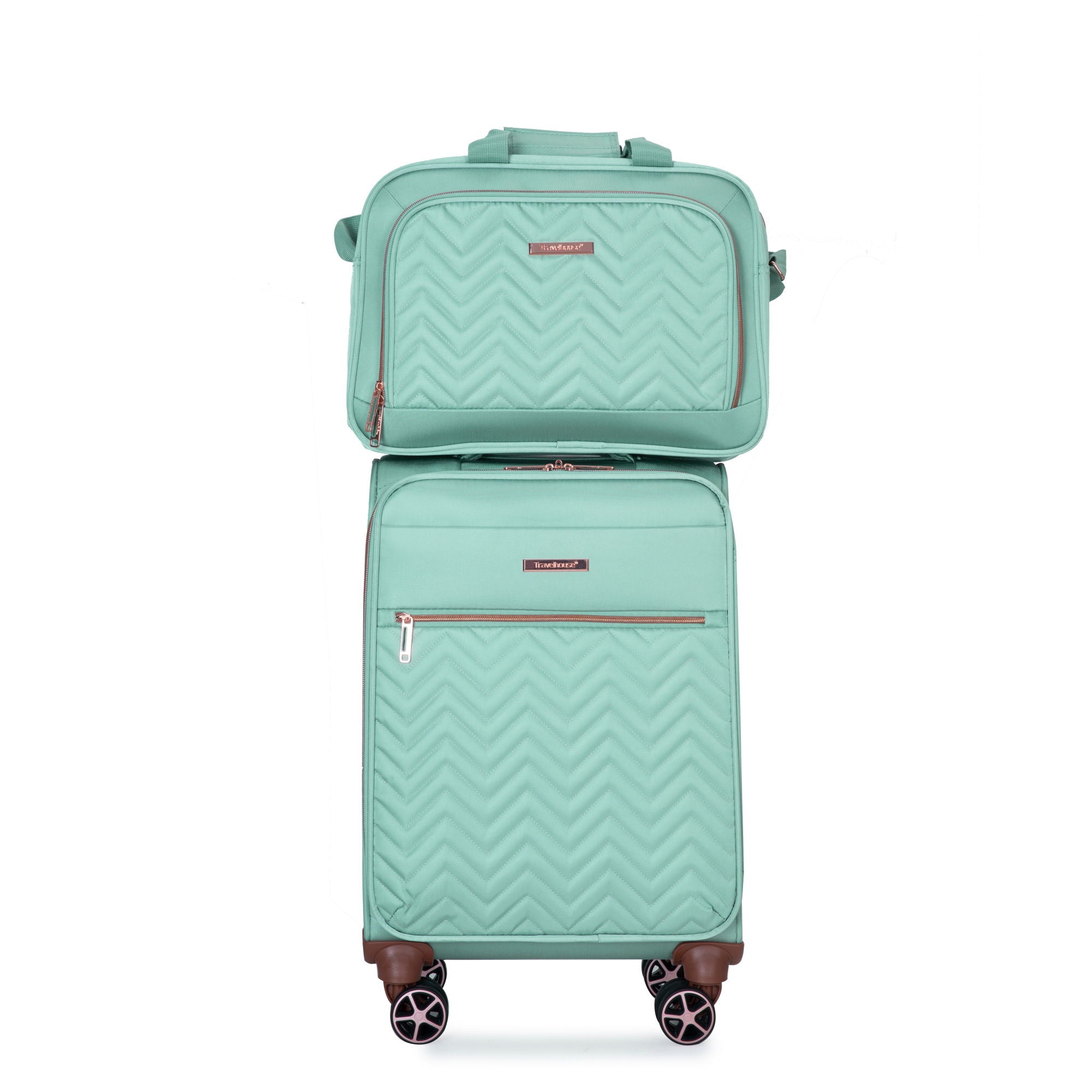 4 Piece Set, Softshell Suitcase Spinner Wheels Terylene Luggage Sets