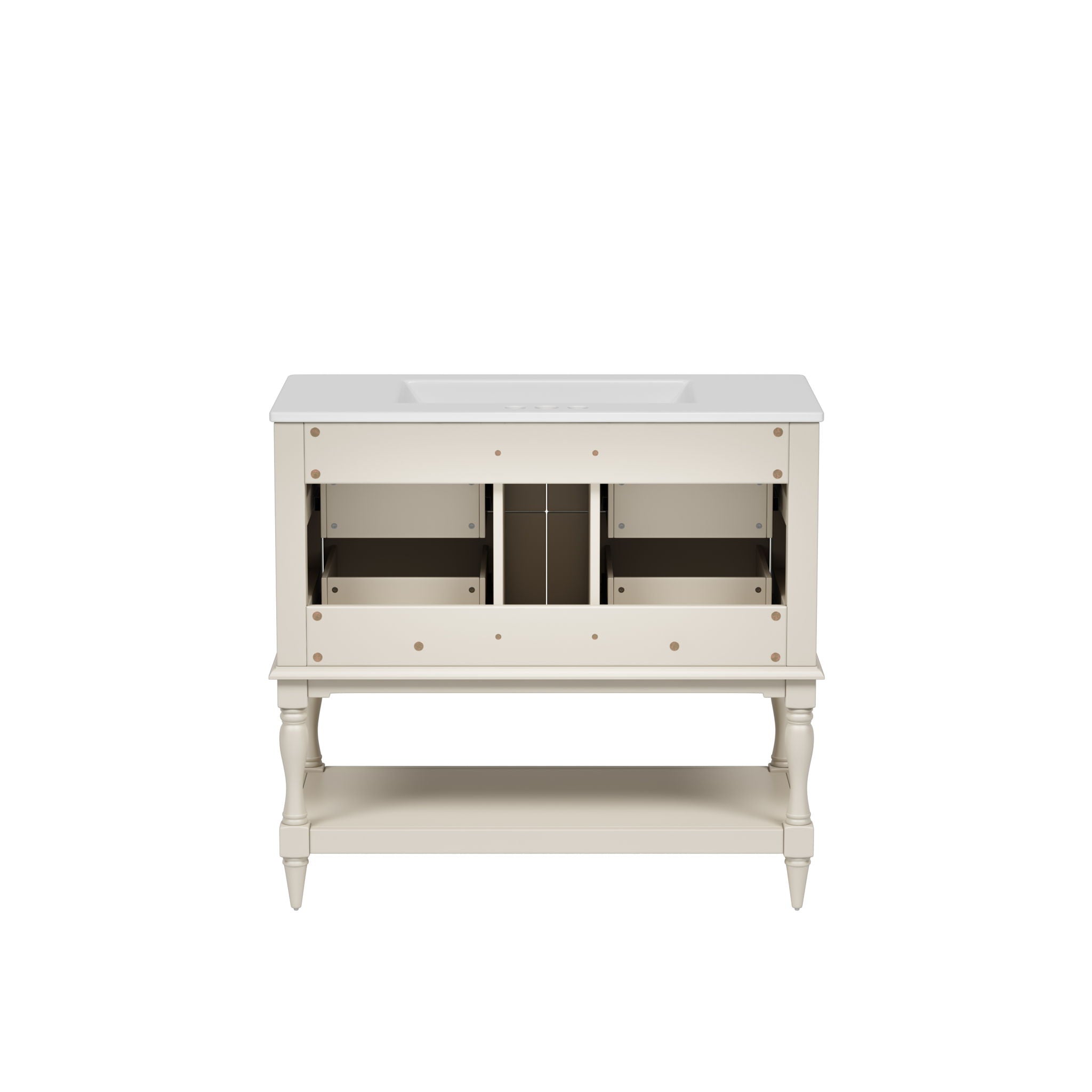 Bathroom Vanity Cabinet With Undermount Sink, 4 Drawer Set