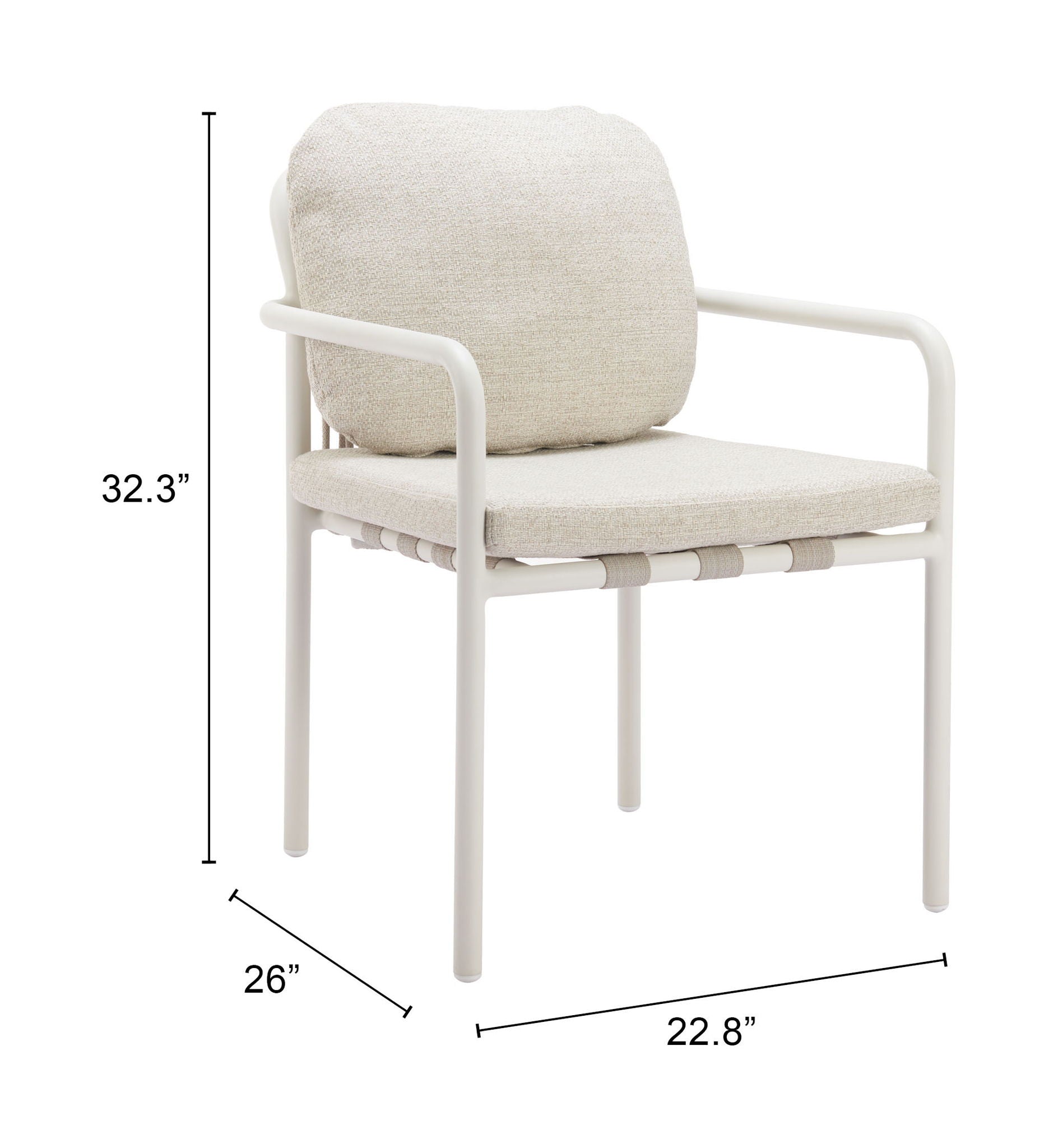 Aite - Outdoor Dining Chair (Set of 2) - Beige