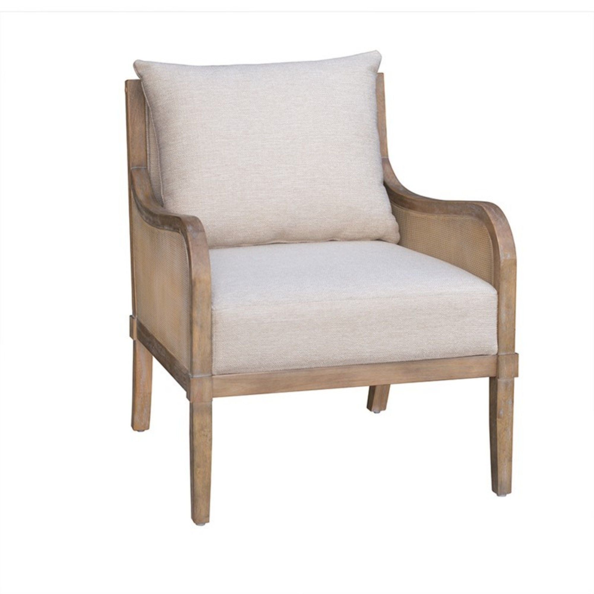 Lily Pond - Accent Chair With Removable Back Cushion - Beige / Natural
