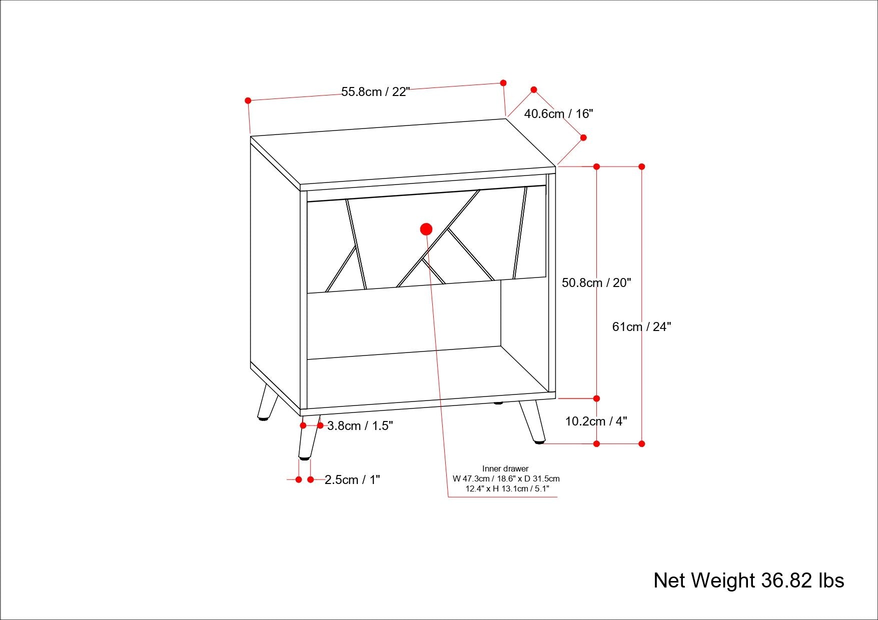 Jager - Bedside Table - Natural - Best Buy Furniture
