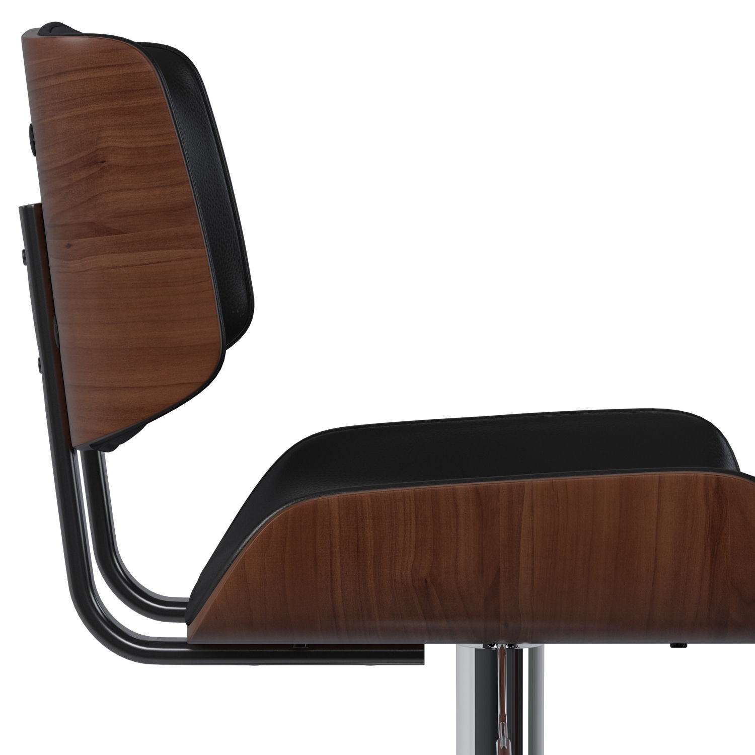 Holland - Adjustable Swivel Bar Stool - Black - Best Buy Furniture