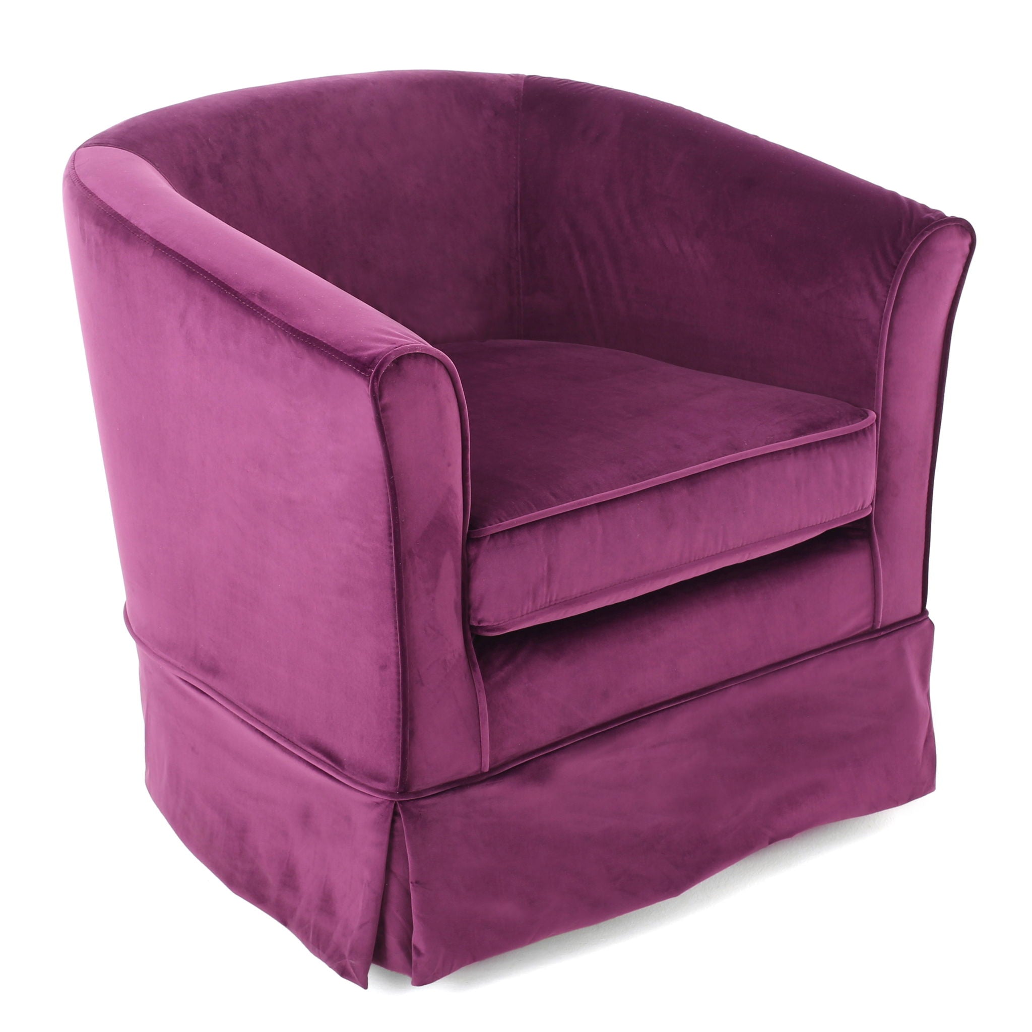 Glitter - Upholstered Swivel Chair With Loose Cover And Curved Back