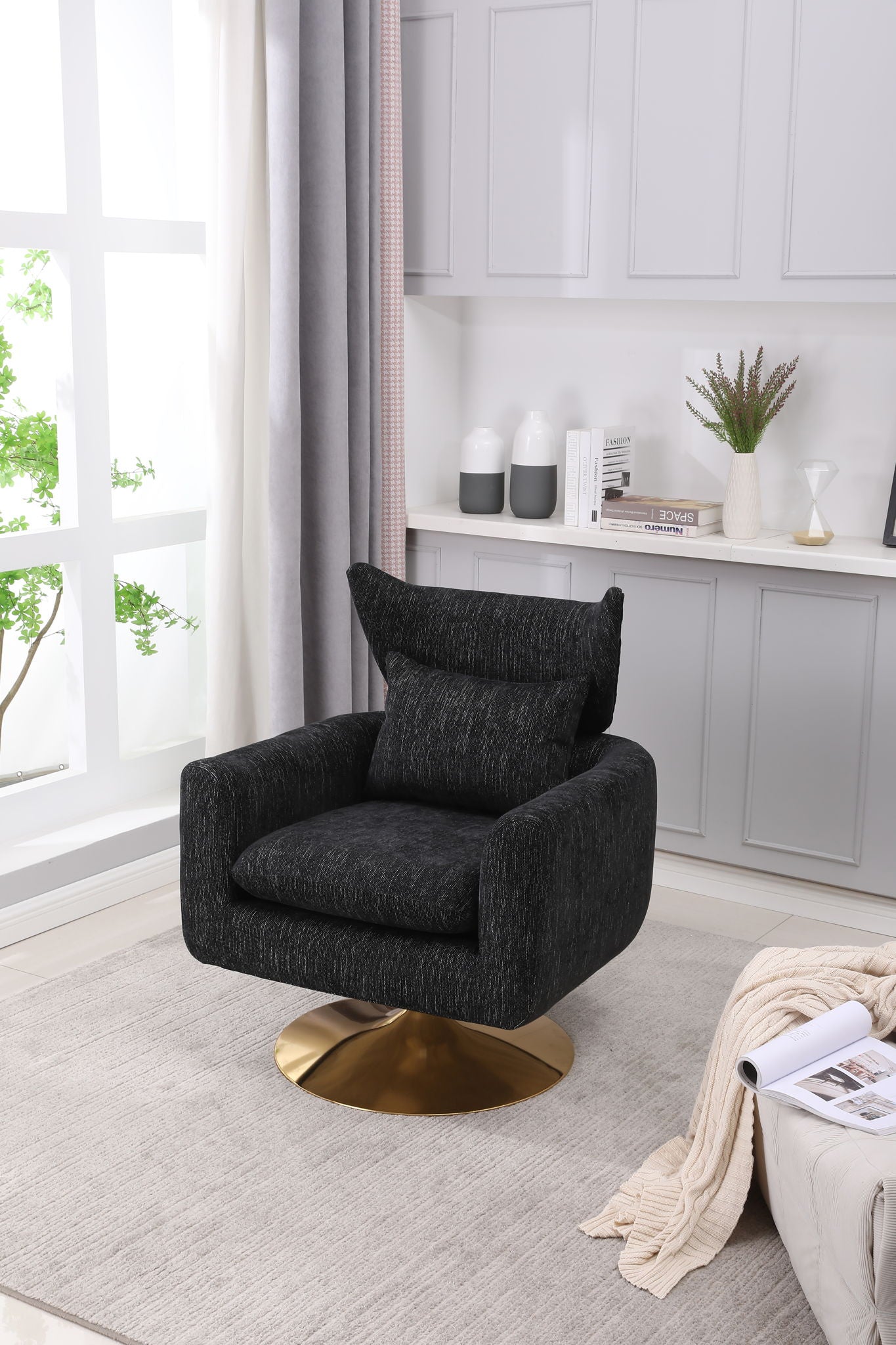 Classic Mid-Century 360 Degree Swivel Accent Chair