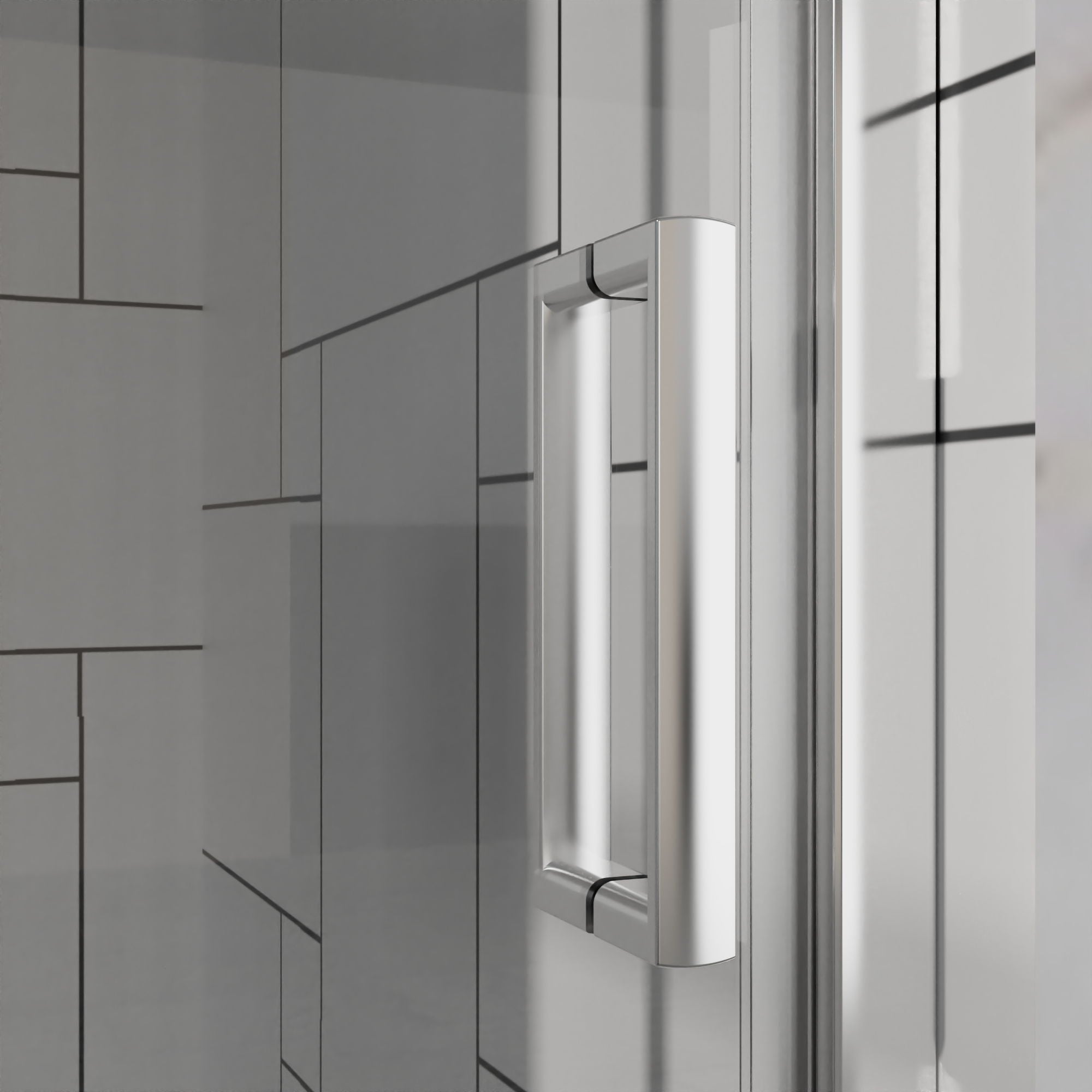 Bifold Frameless Shower Door With Tempered Clear Glass