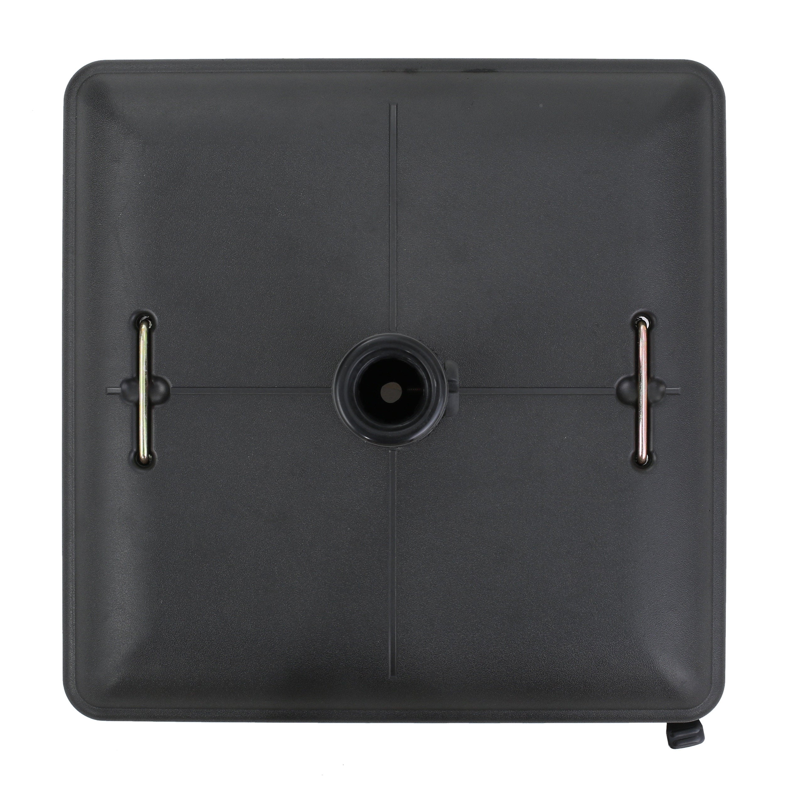 Modern Square Wheelie Umbrella Base Black Concrete 19.69 Inch
