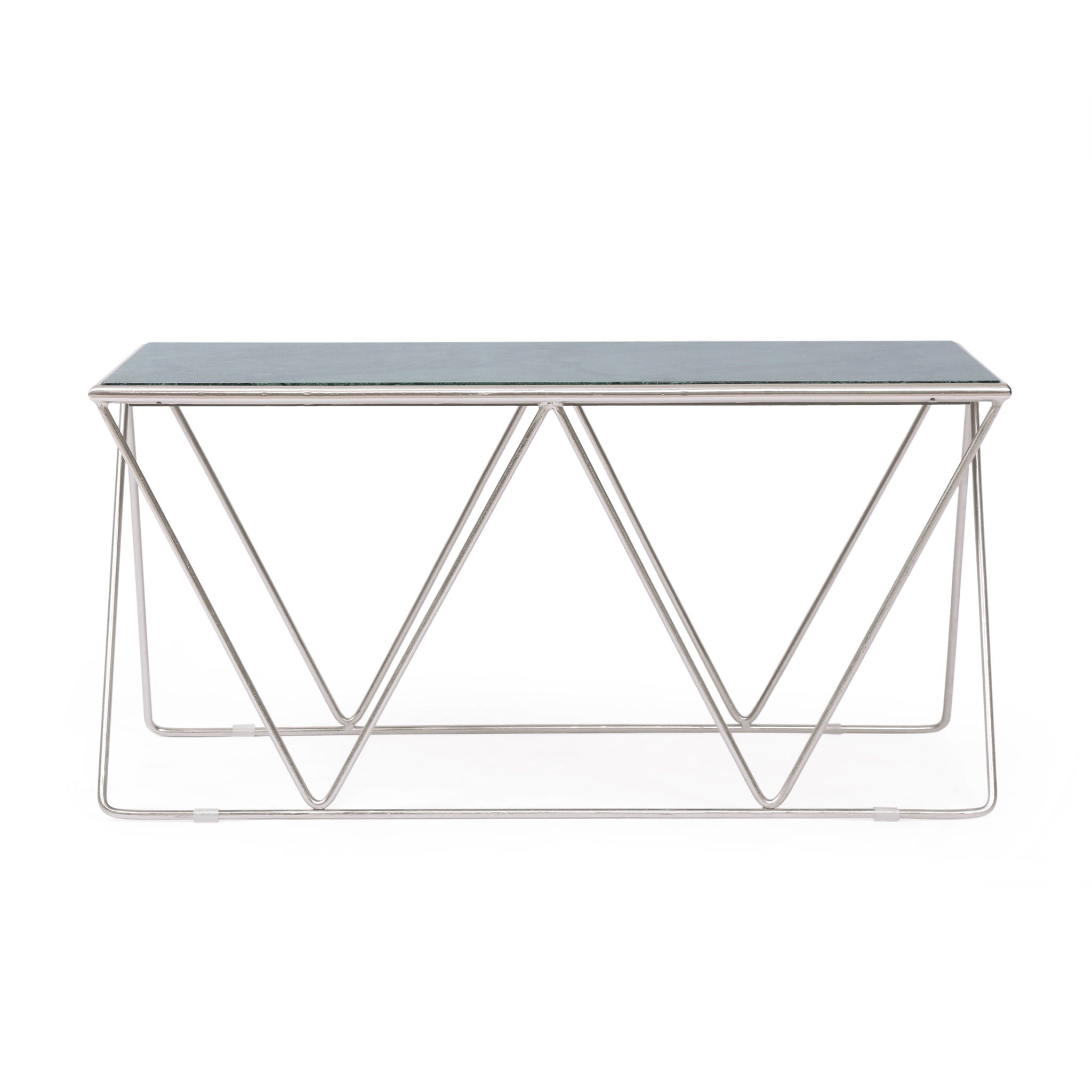 Modern Glam Marble Coffee Table With Gold Base - Green