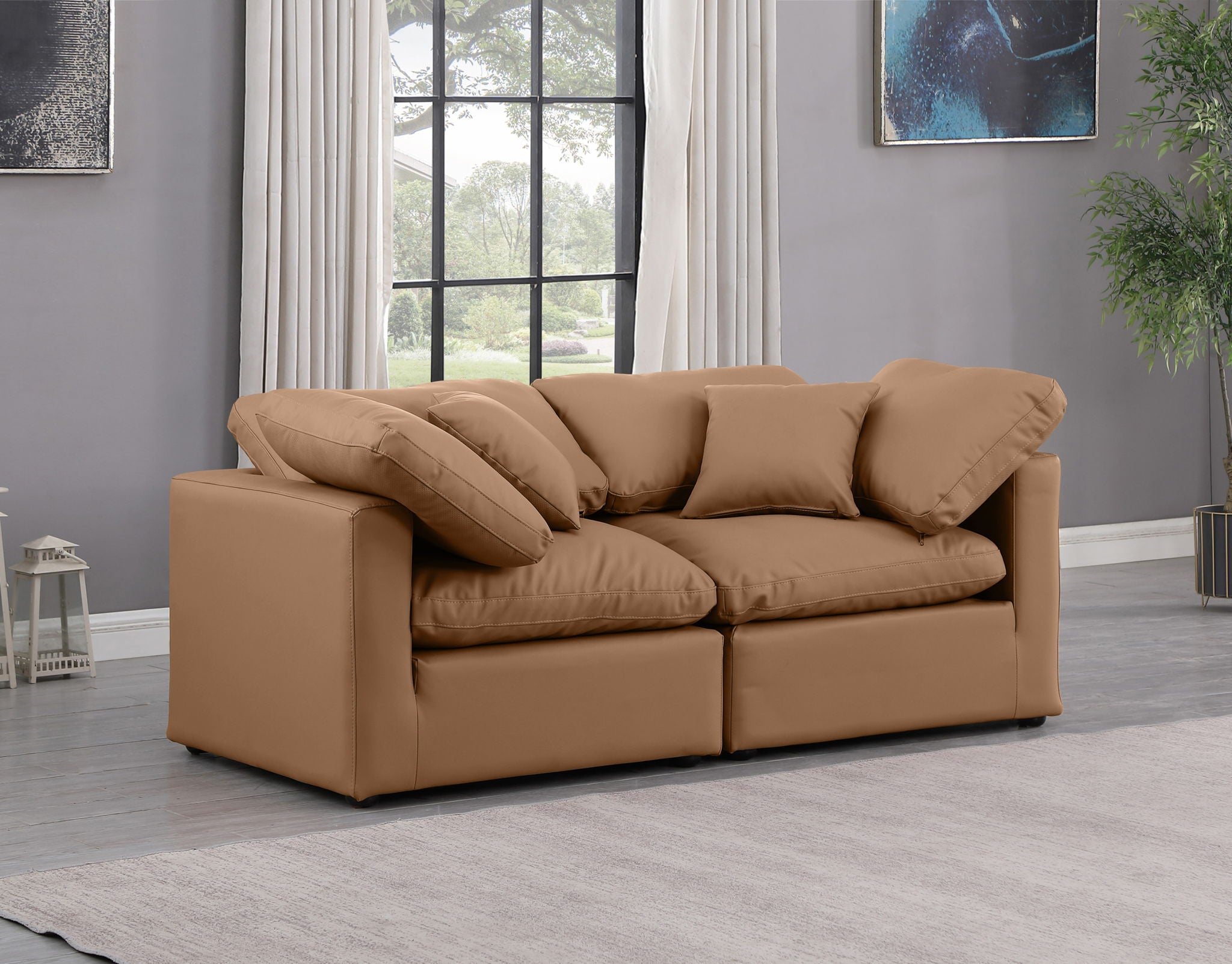 Indulge - Faux Leather 2 Seat Modular Sofa