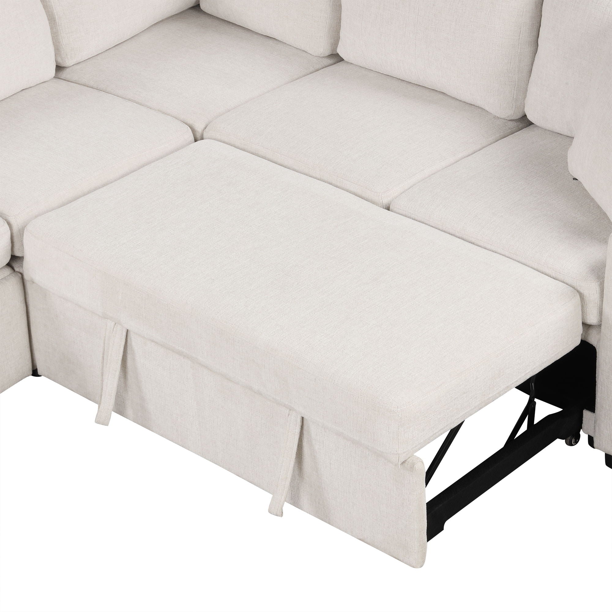 Convertible U-Shaped Sectional Sofa With Pull-Out Bed - Best Buy Furniture