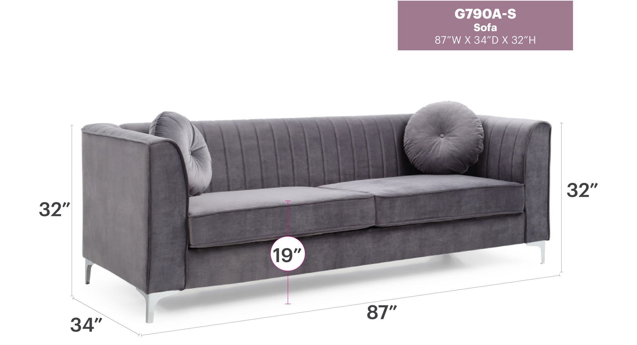 Delray - Micro Suede Sofa