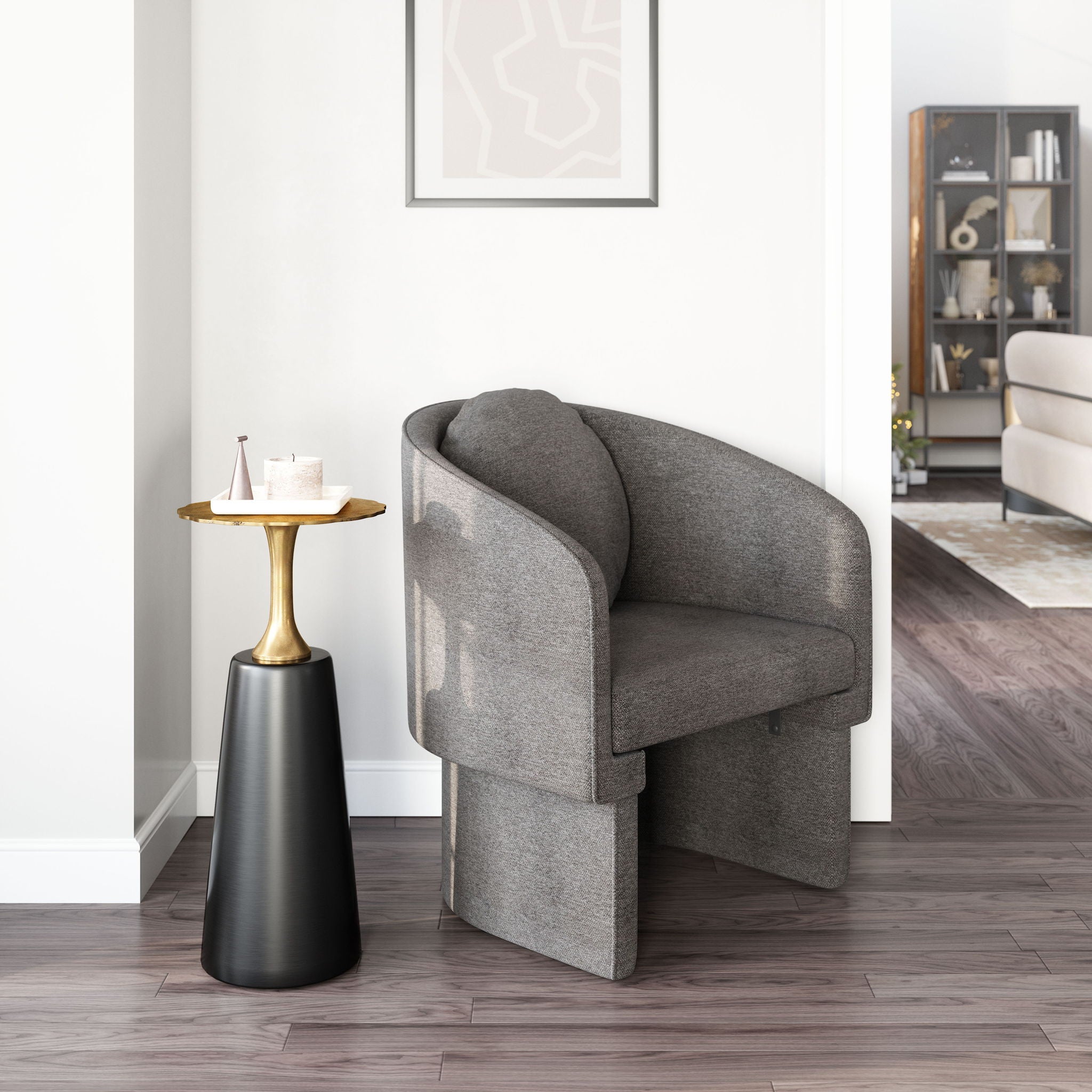 Olya - Accent Chair - Truffle Gray