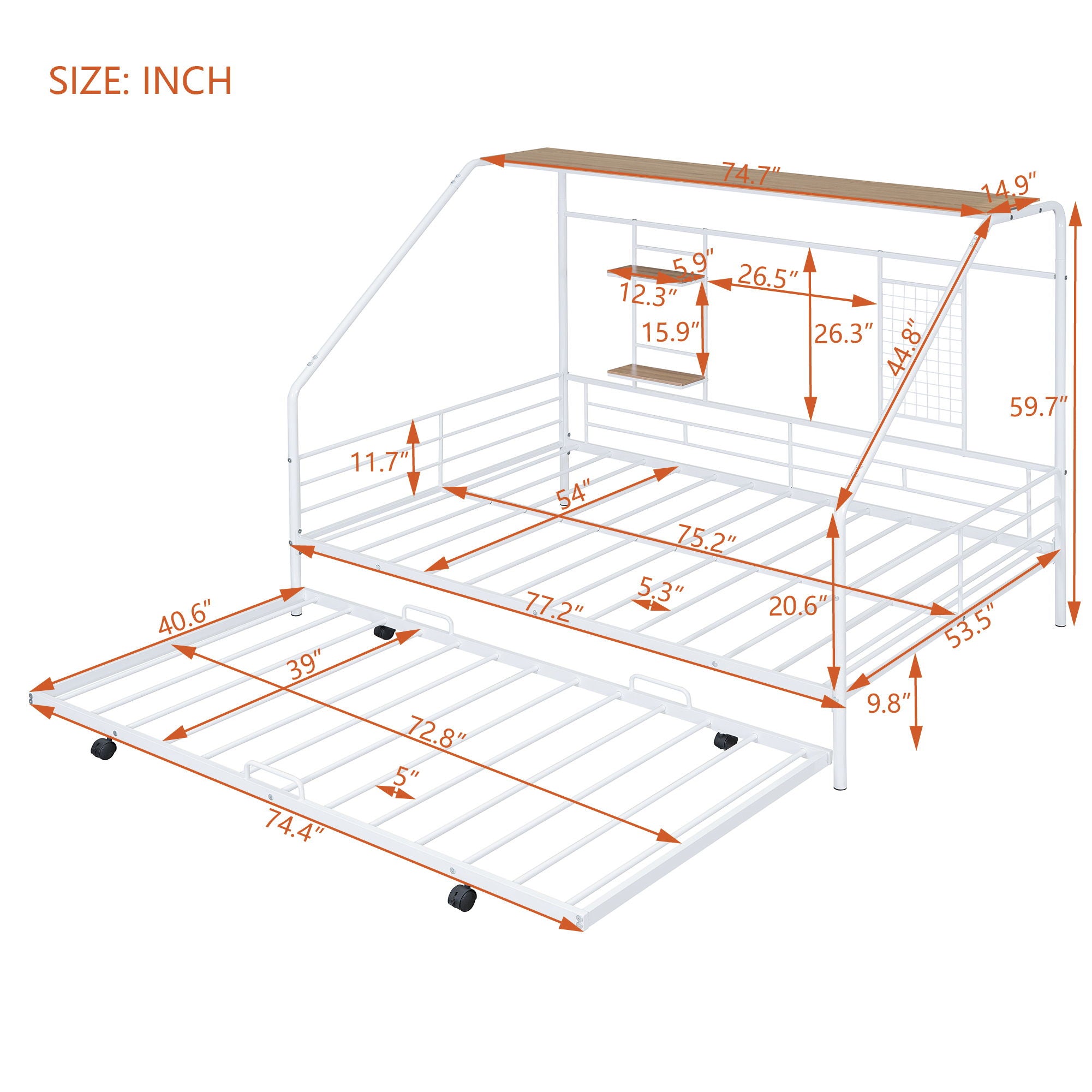Playhouse Design Bed With Trundle