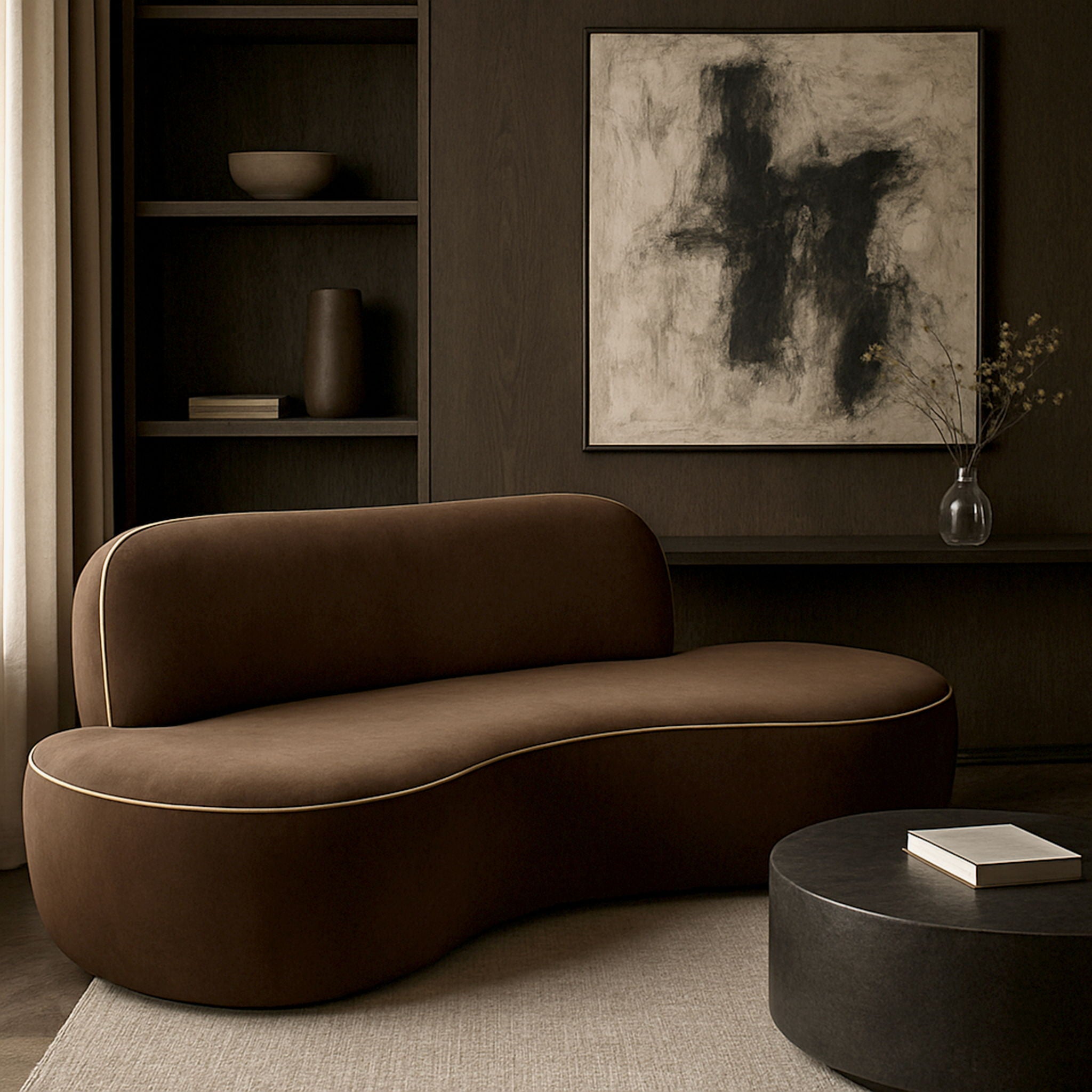 Swerve - Velvet 77" Upholstered Loveseat