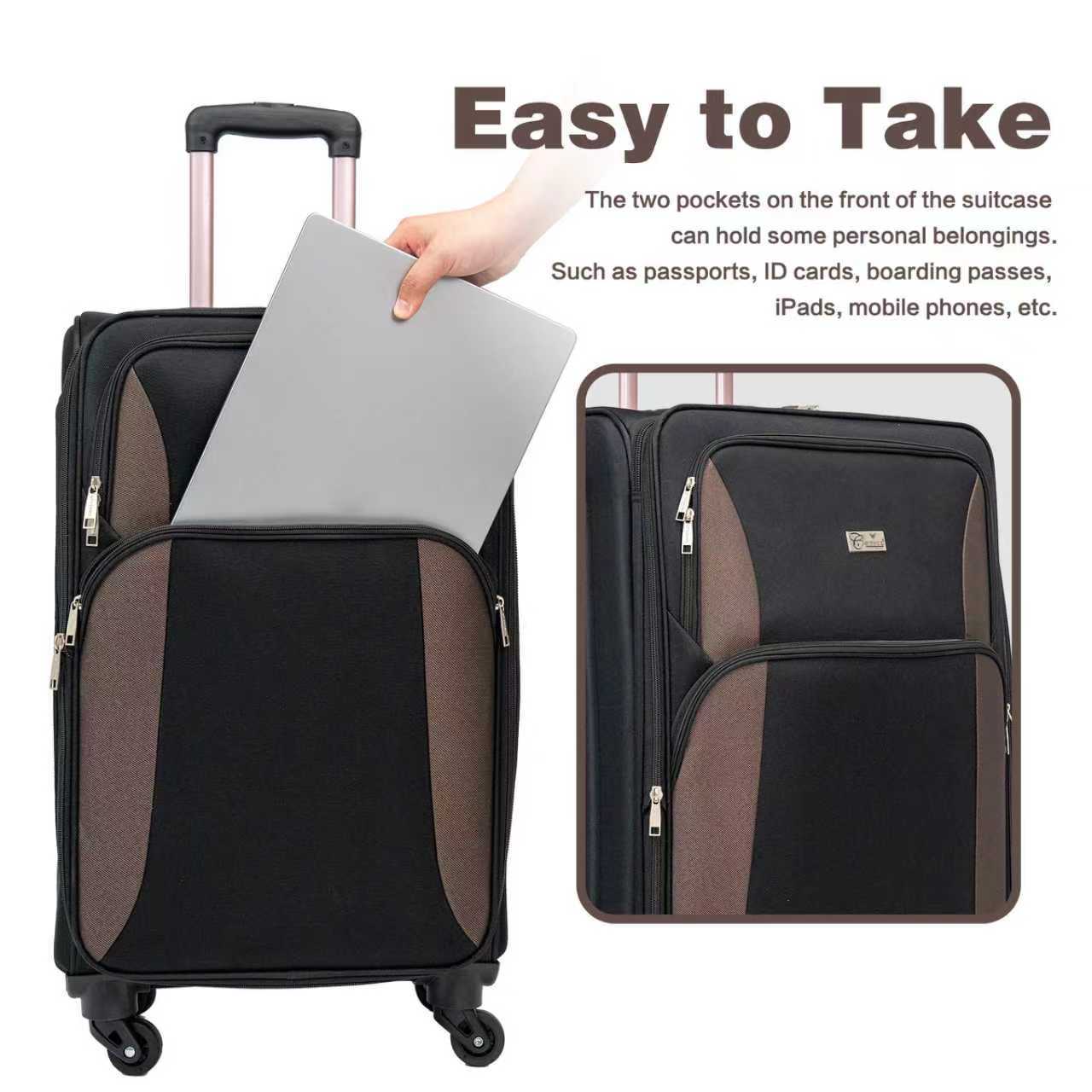 Black 4-Piece Luggage Set – 20”24”28”32”