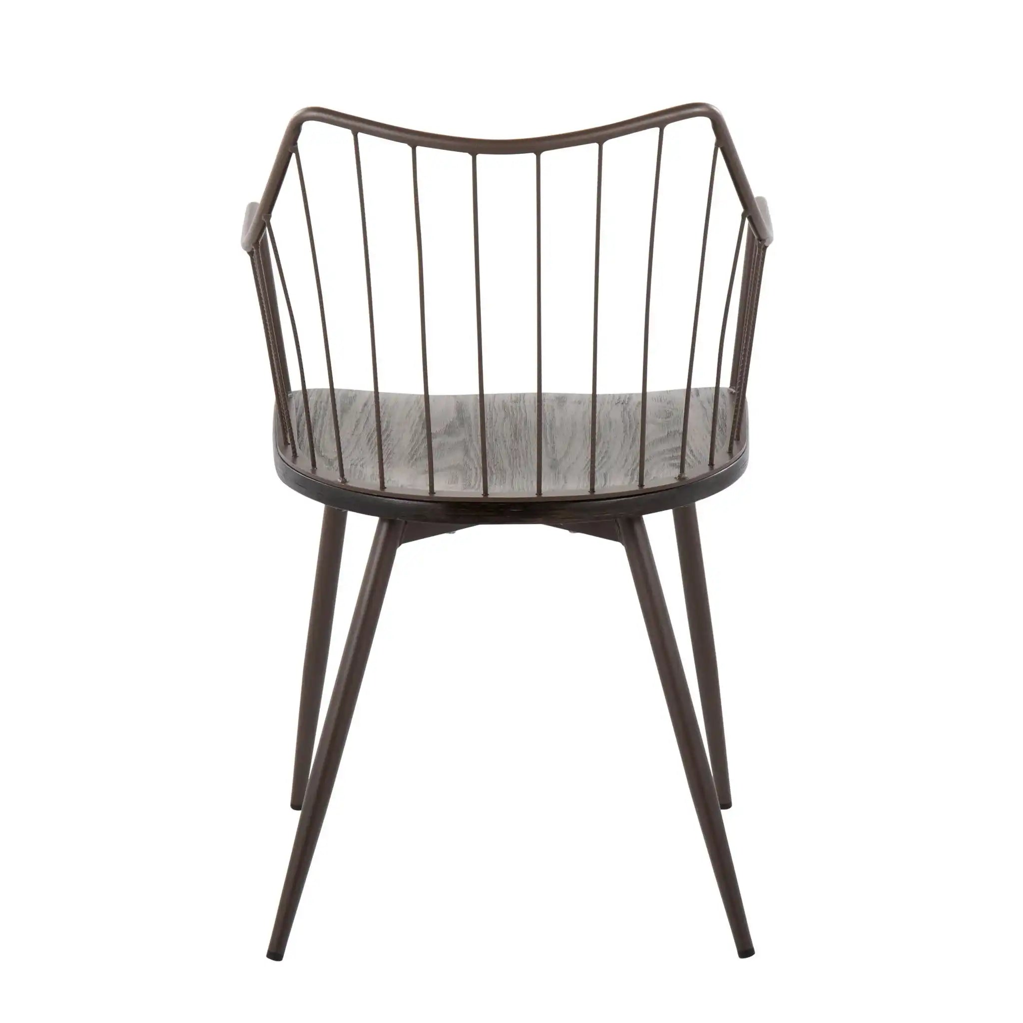 Winston - Farmhouse Style / Dining Chair - Brown / Dark Walnut