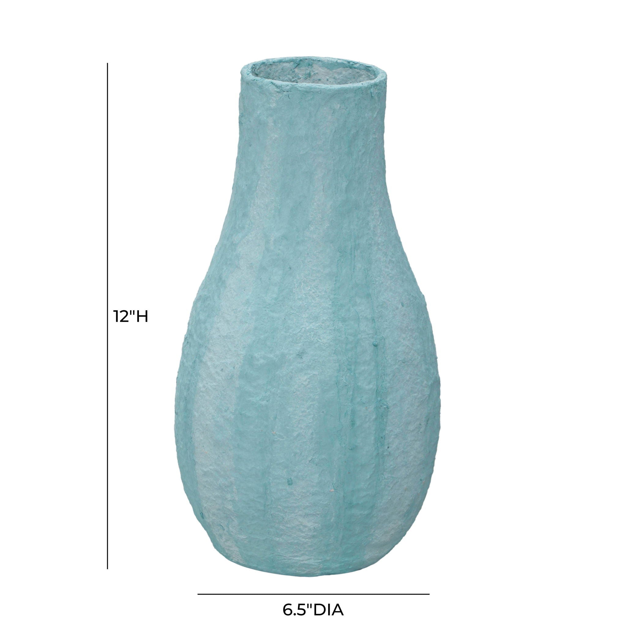 Cotton Mache - Blue Vase - Cloudy