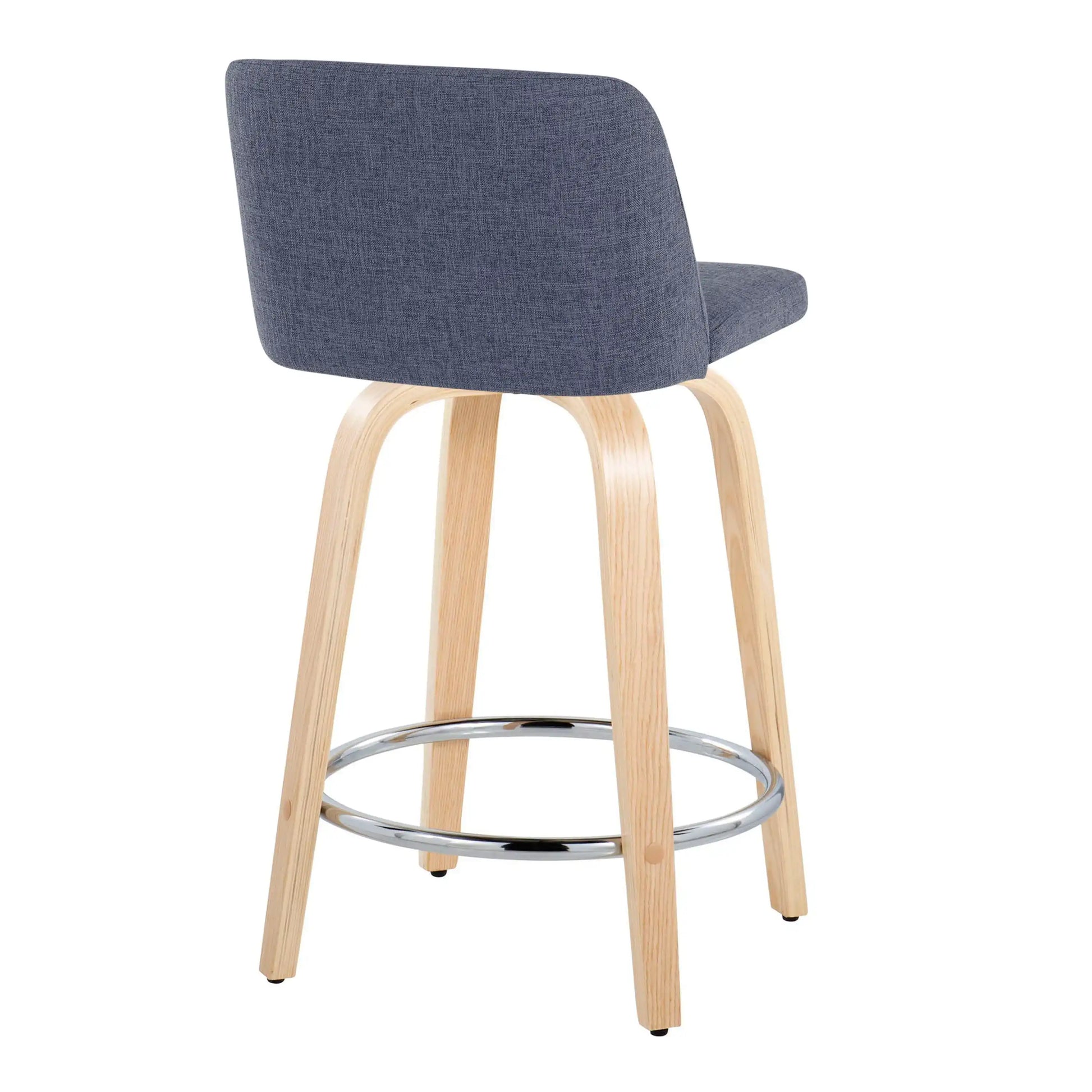 Toriano - Contemporary Fixed Height Counter Stool & Swivel And Round Footrest (Set of 2) - Best Buy Furniture