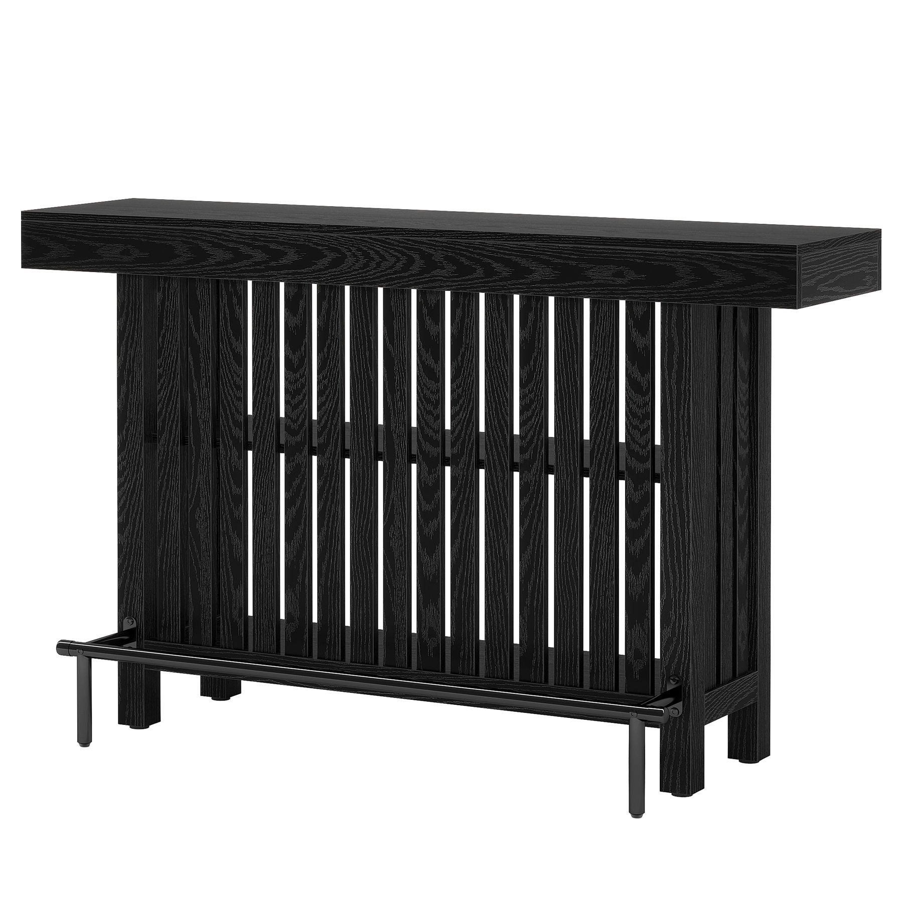 2 Tier Mini Bar Table For Kitchen - Black