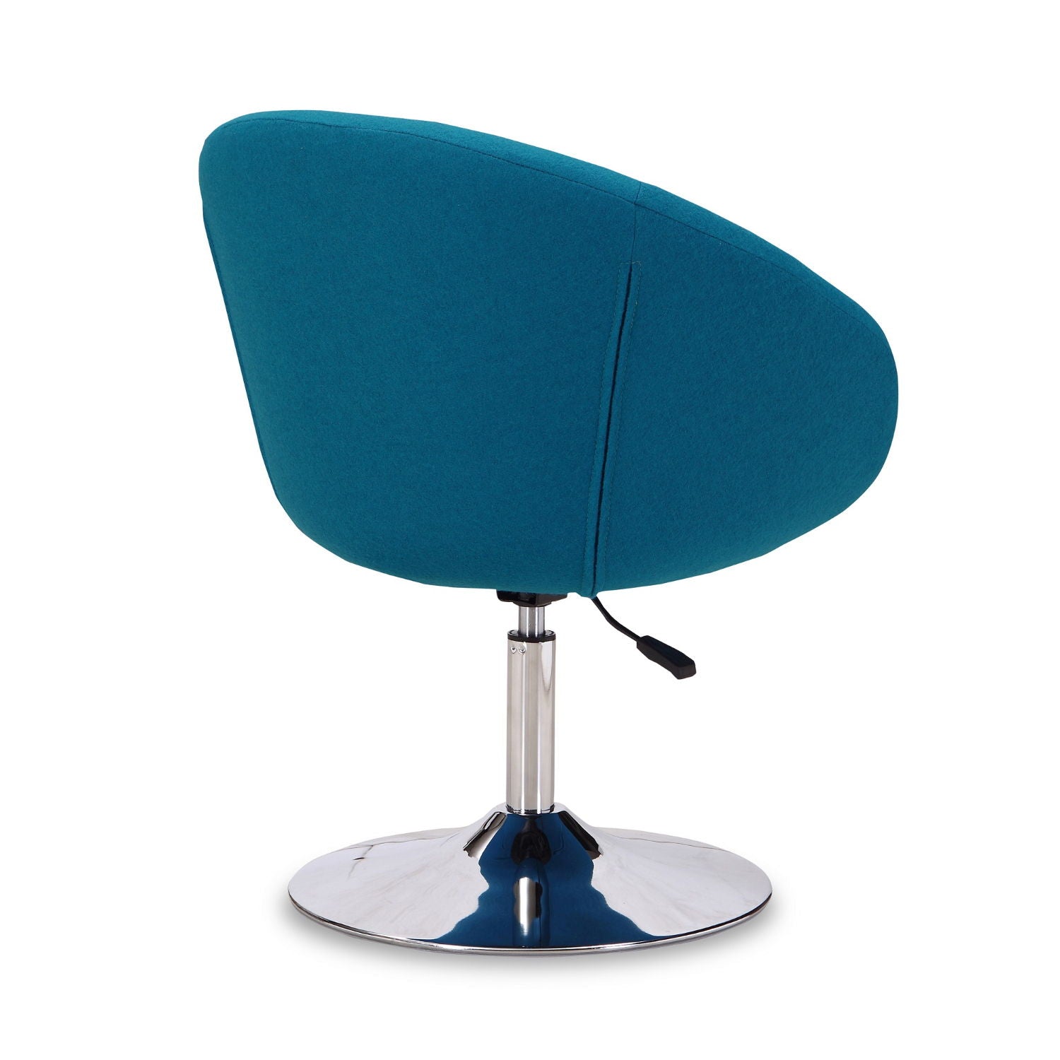 Modern Upholstered Swivel Lounge Chair With Base And Adjustable Height - Blue