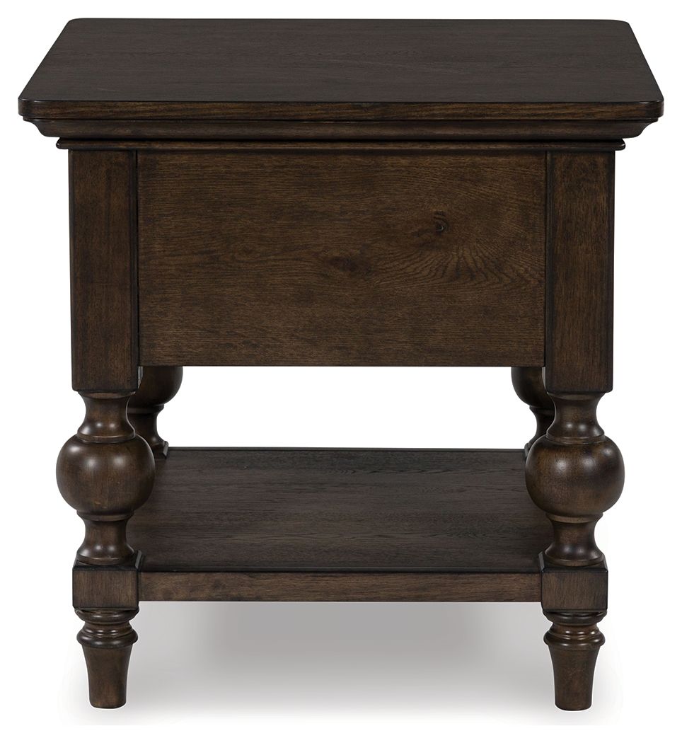Veramond - Square End Table - Dark Brown - Best Buy Furniture