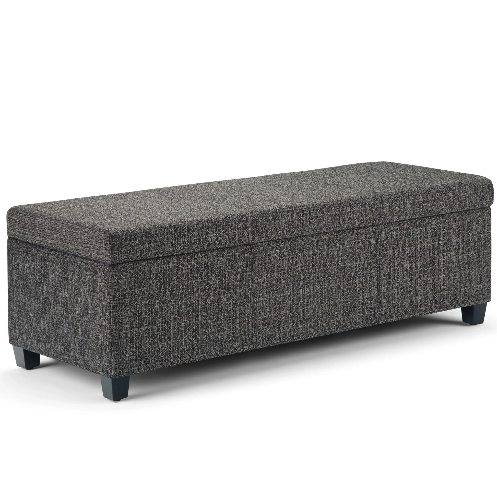 Avalon - Storage Ottoman Bench - Dark Gray - Best Buy Furniture