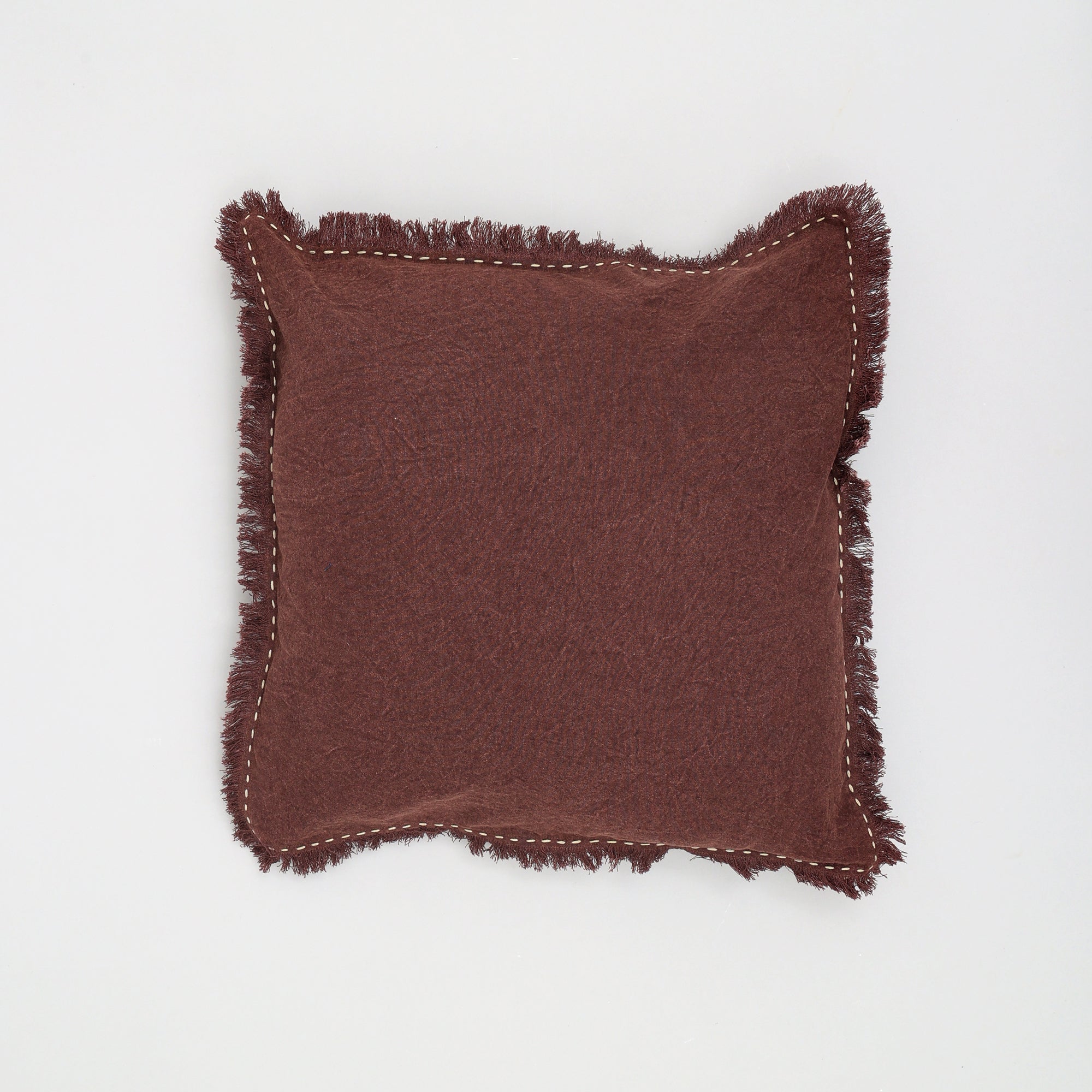 The Handwoven Fringe Cotton-Linen Pillow