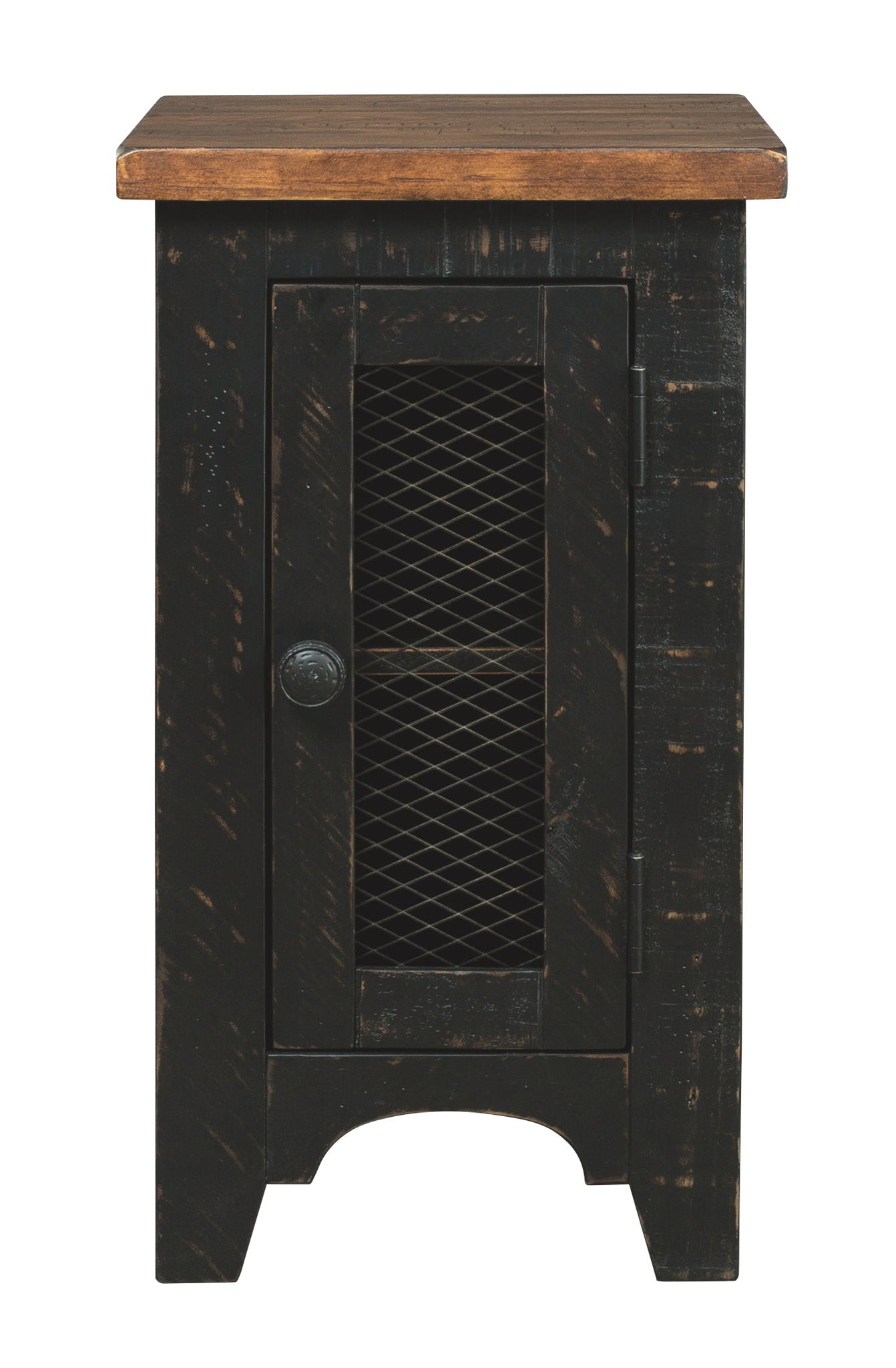 Valebeck - Chair Side End Table - Black / Brown - Best Buy Furniture