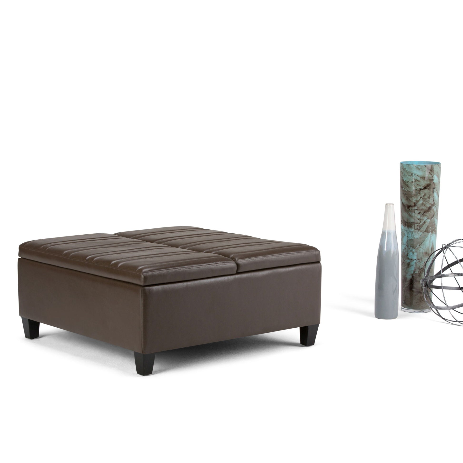 Ellis - Coffee Table Storage Ottoman Contemporary Design - Best Buy Furniture