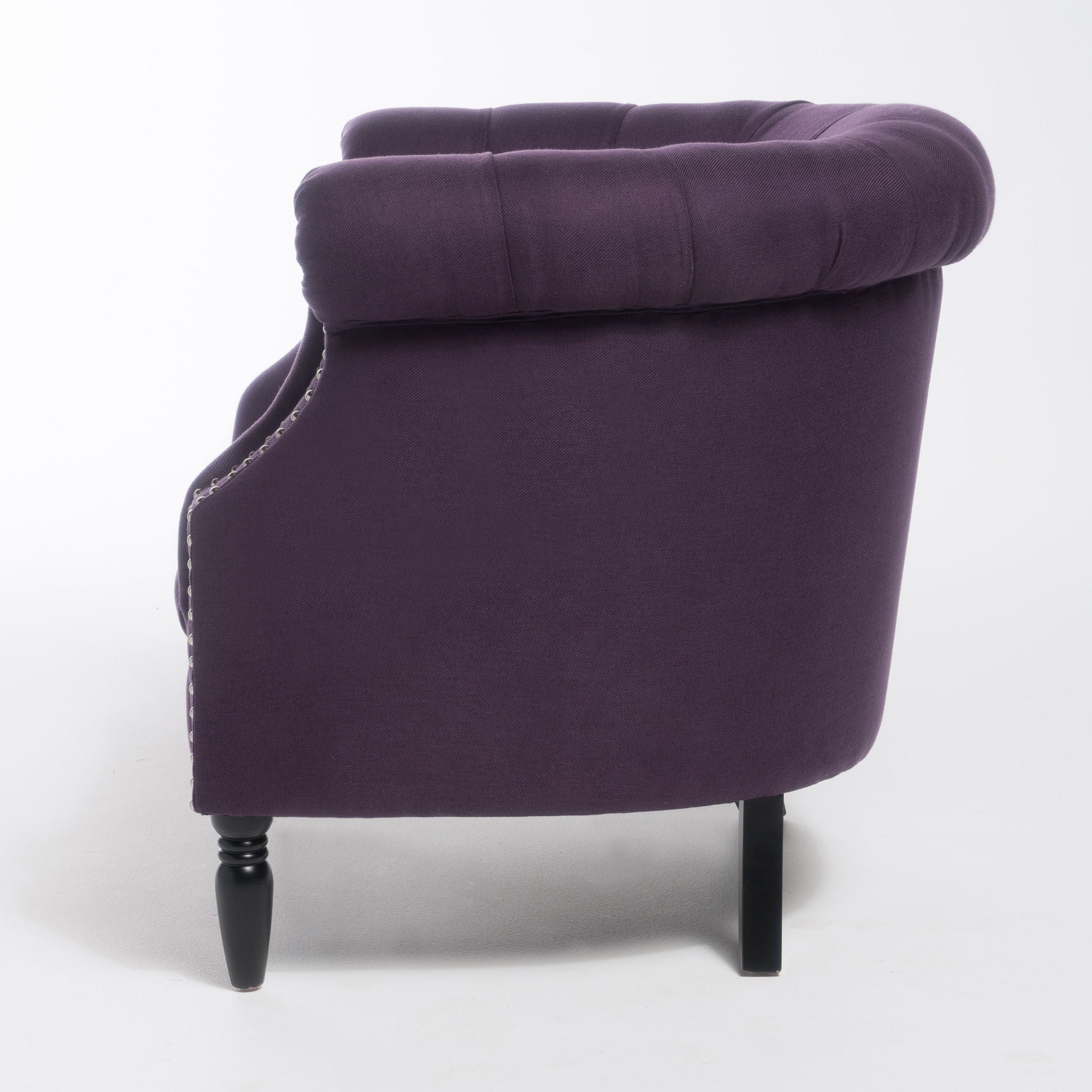 Celestialis - Upholstered Club Chair With Tub Design And Rolled Recessed Armrests
