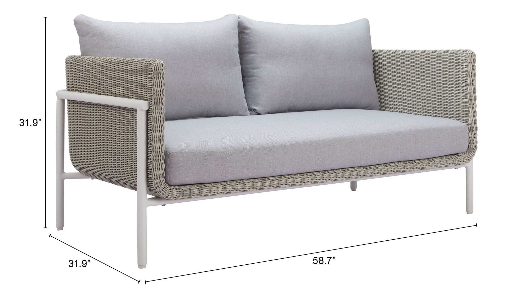 Frais - Loveseat - Gray
