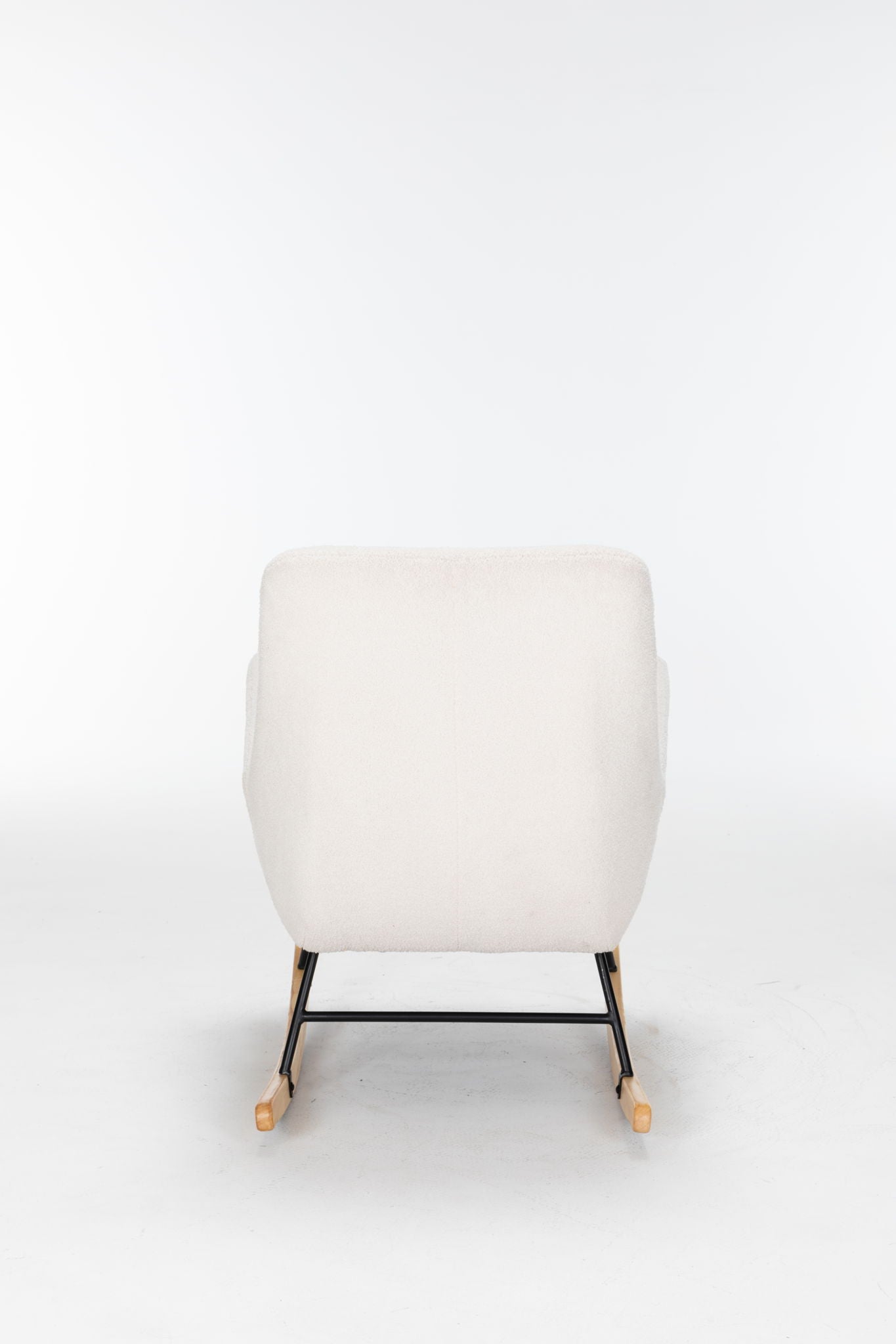 Rocking Chair Nursery, Teddy Upholstered Glider Rocker With High Backrest, Reading Chair Modern Rocking Accent Chairs Glider Recliner For Living Room - Cream - Best Buy Furniture