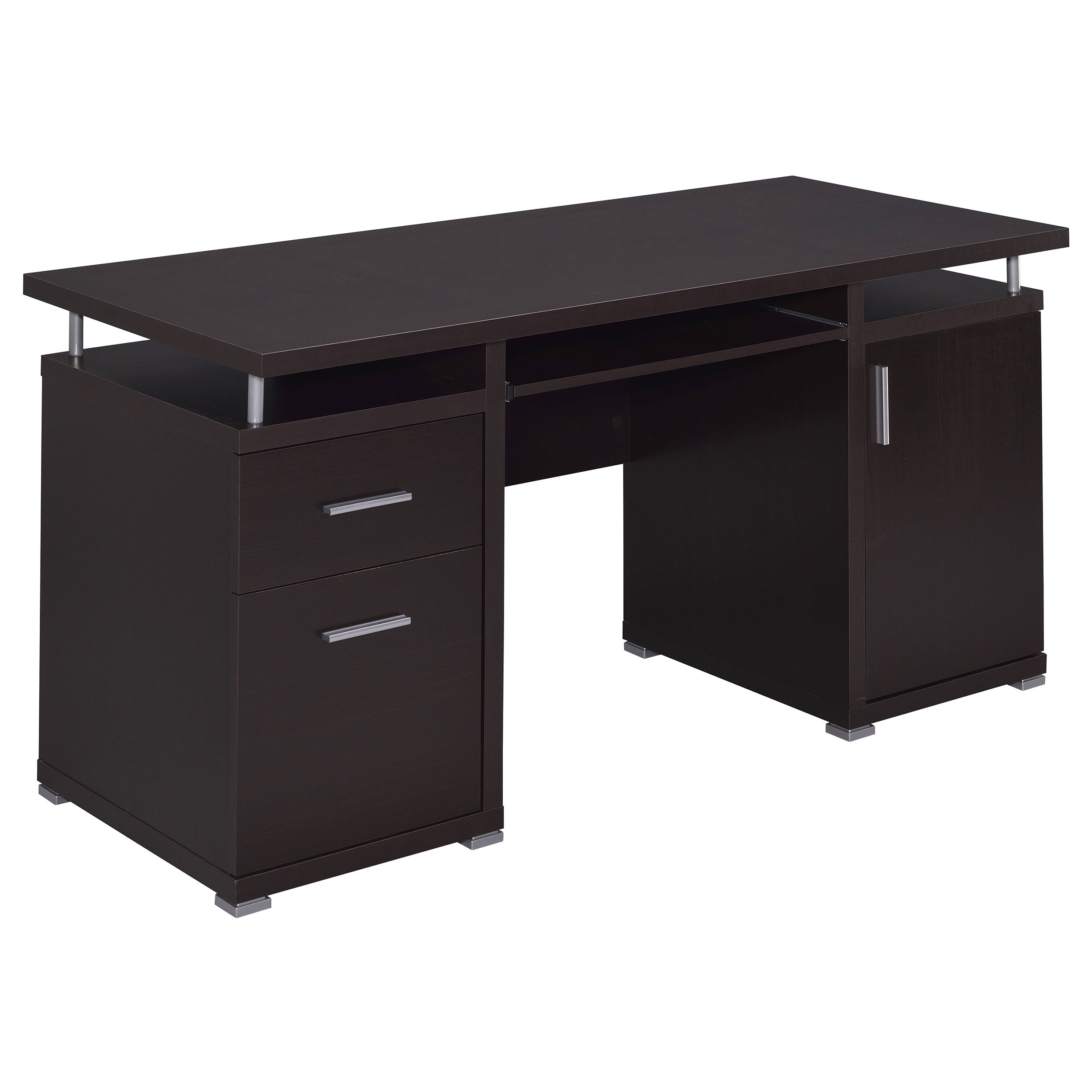 Tracy 55-inch 2-drawer Office Computer Desk Cappuccino-CoasterEveryday