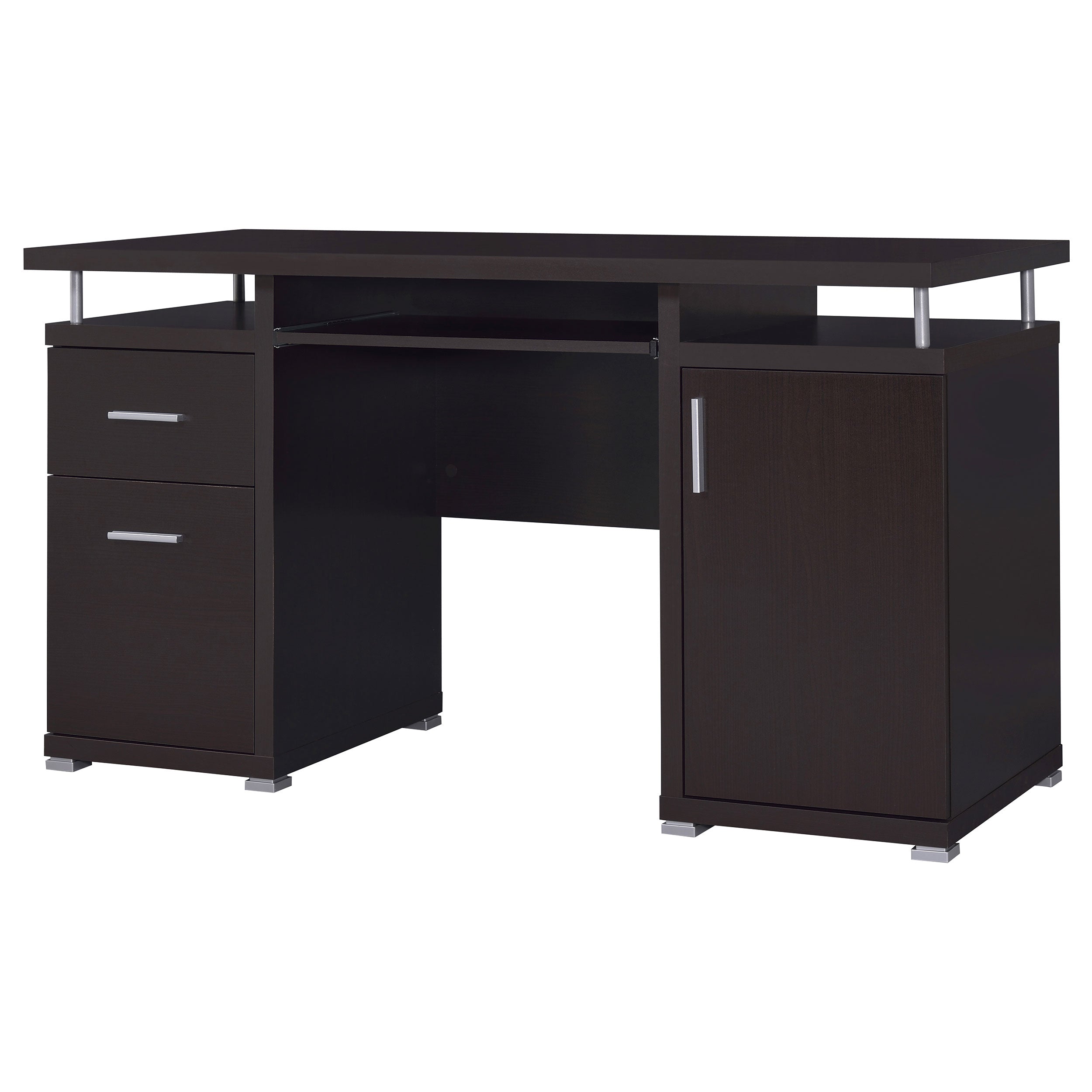 Tracy 55-inch 2-drawer Office Computer Desk Cappuccino-CoasterEveryday