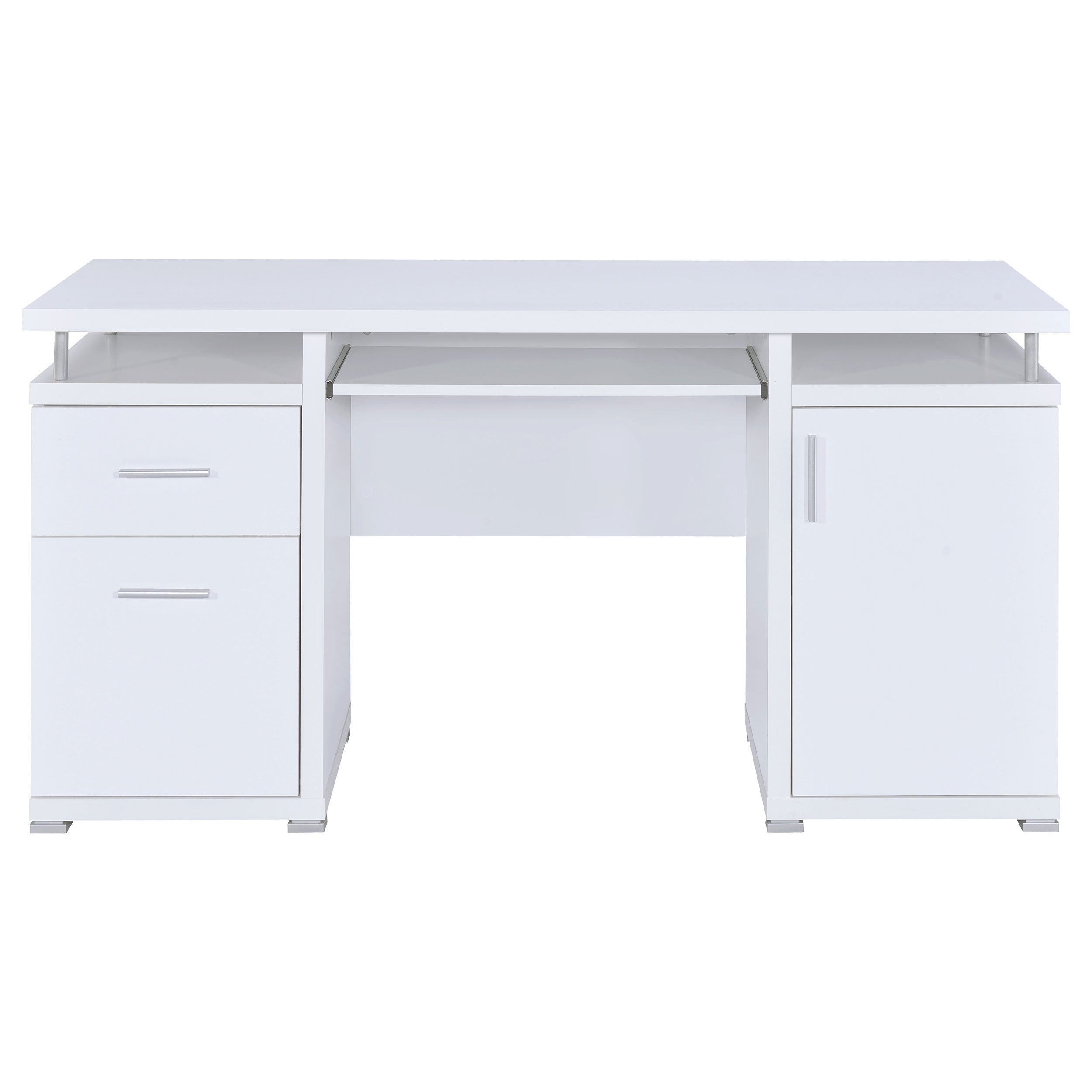 Tracy 55-inch 2-drawer Office Computer Desk White-CoasterEveryday