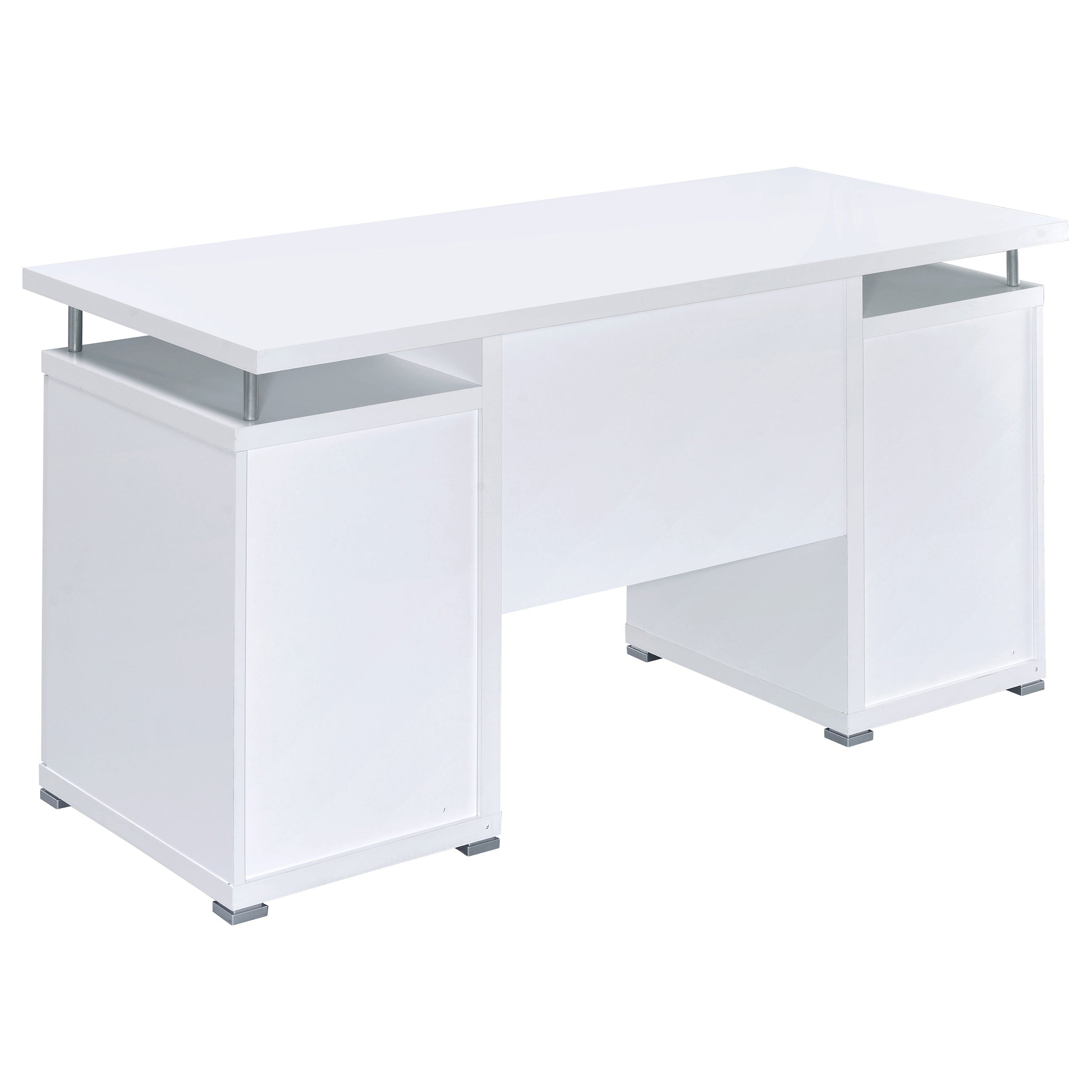 Tracy 55-inch 2-drawer Office Computer Desk White-CoasterEveryday
