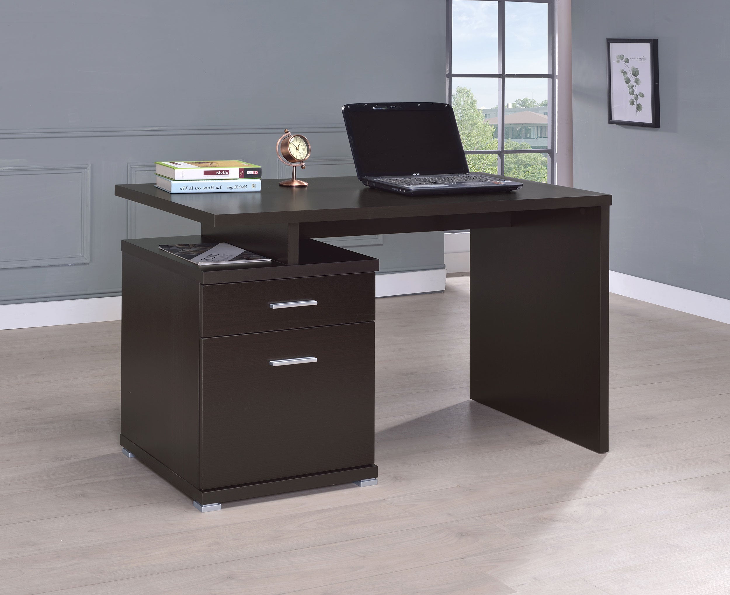 Irving 47-inch 2-drawer Office Computer Desk Cappuccino-CoasterEveryday
