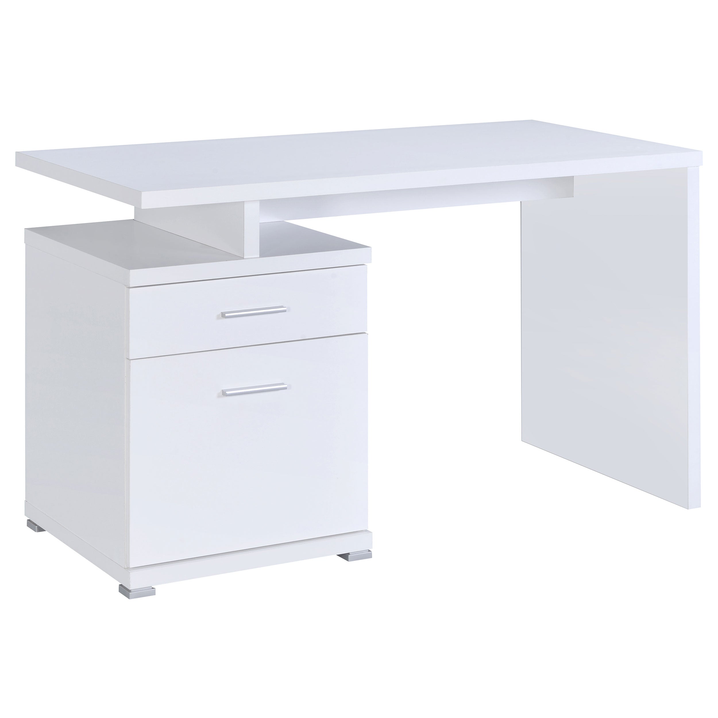 Irving 47-inch 2-drawer Office Computer Desk White-CoasterEveryday