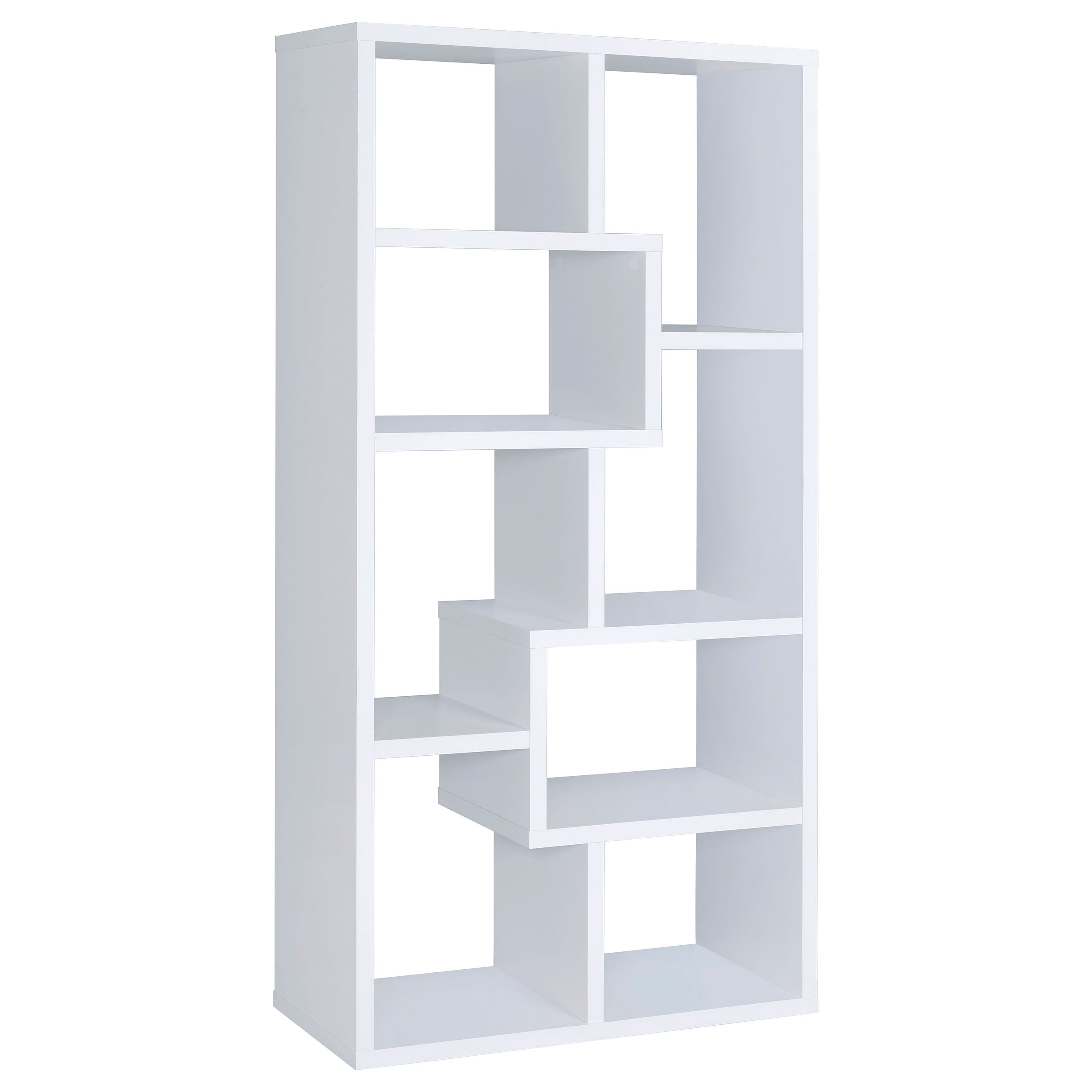 Theo 71-inch 6-shelf Bookshelf White-CoasterEveryday